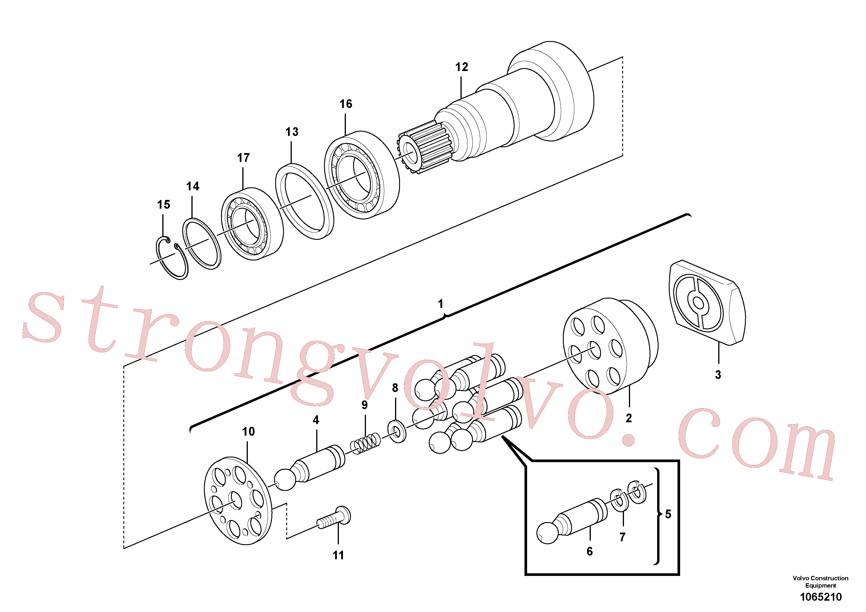 SA8230-30230 Volvo Motor de deslocação(1065210 Montagem)