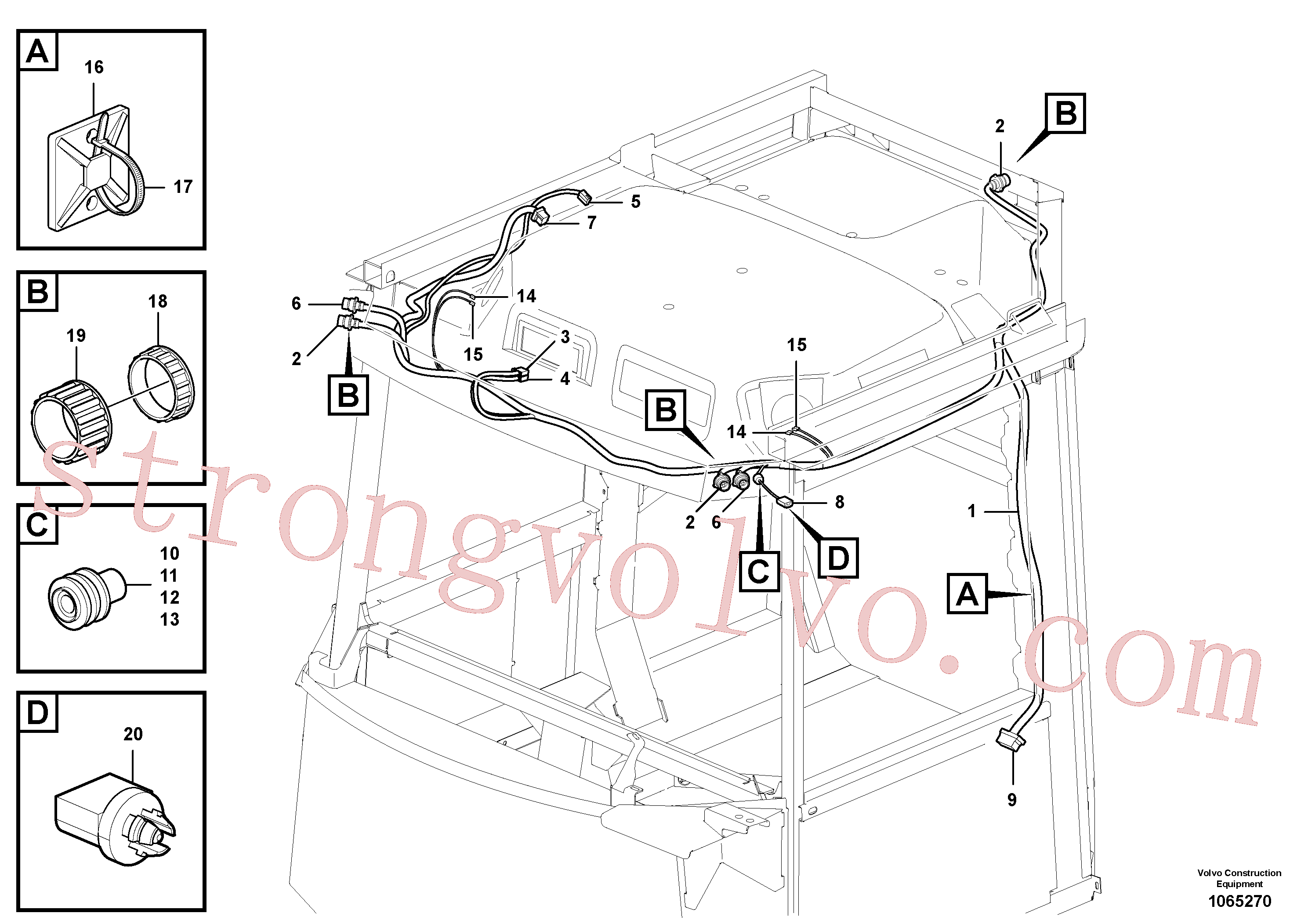 China Made VOE14213026 Chapa de ancoragem Volvo Acessórios para escavadeira