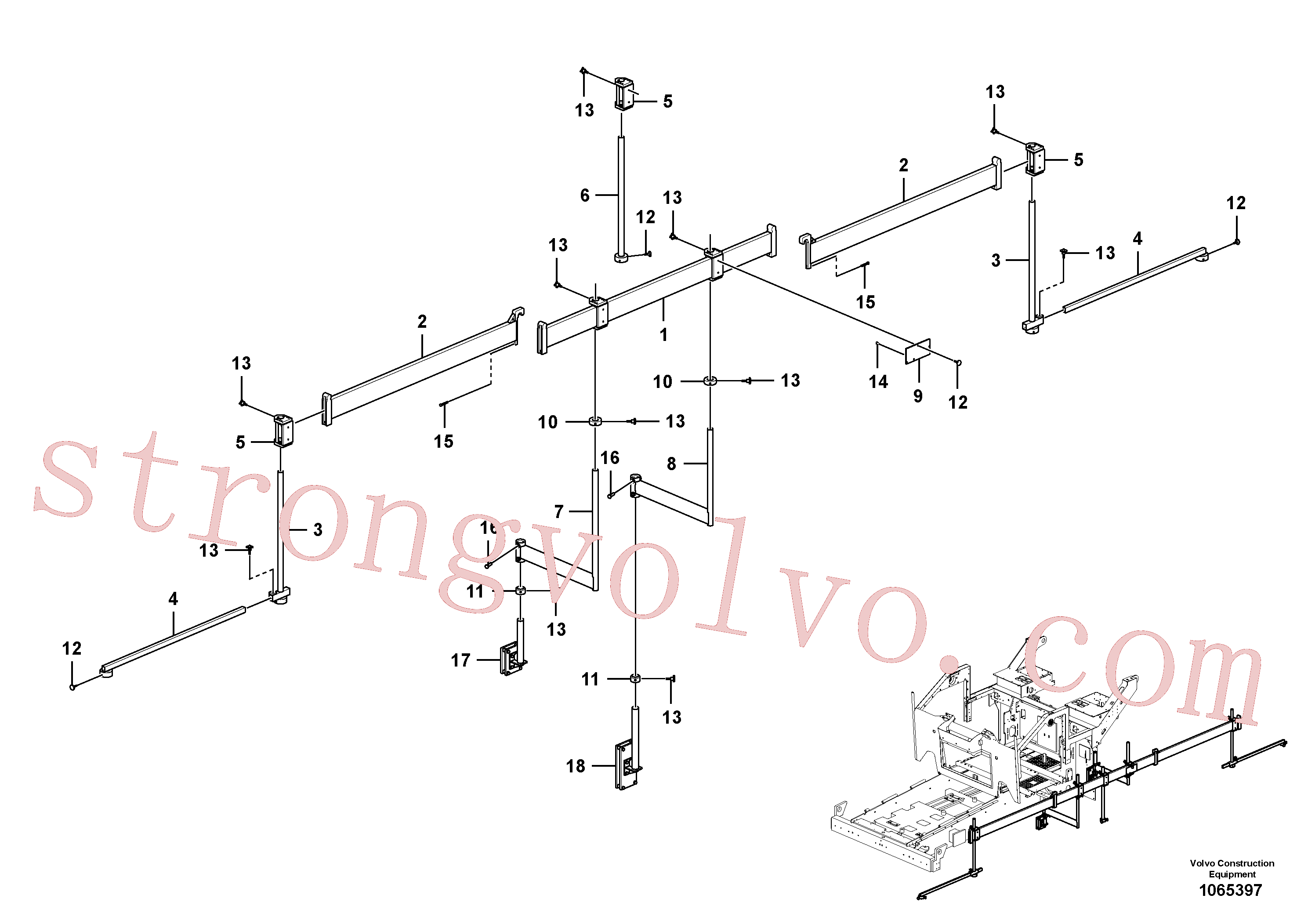 China Made RM80863194 Jogo regulagem nível Volvo Acessórios para escavadeira