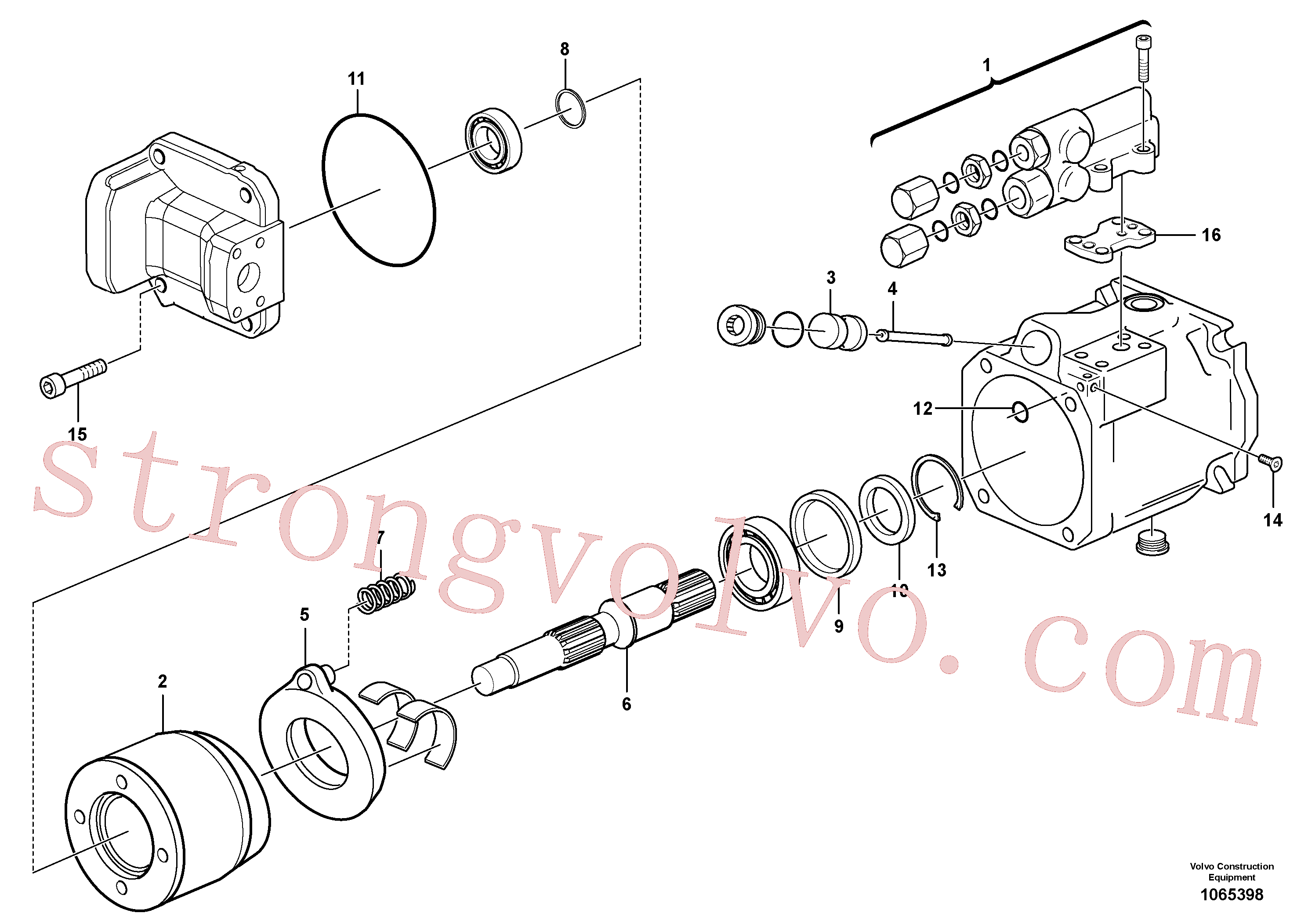VOE11708113 Volvo Bomba hidráulica(1065398 Montagem)