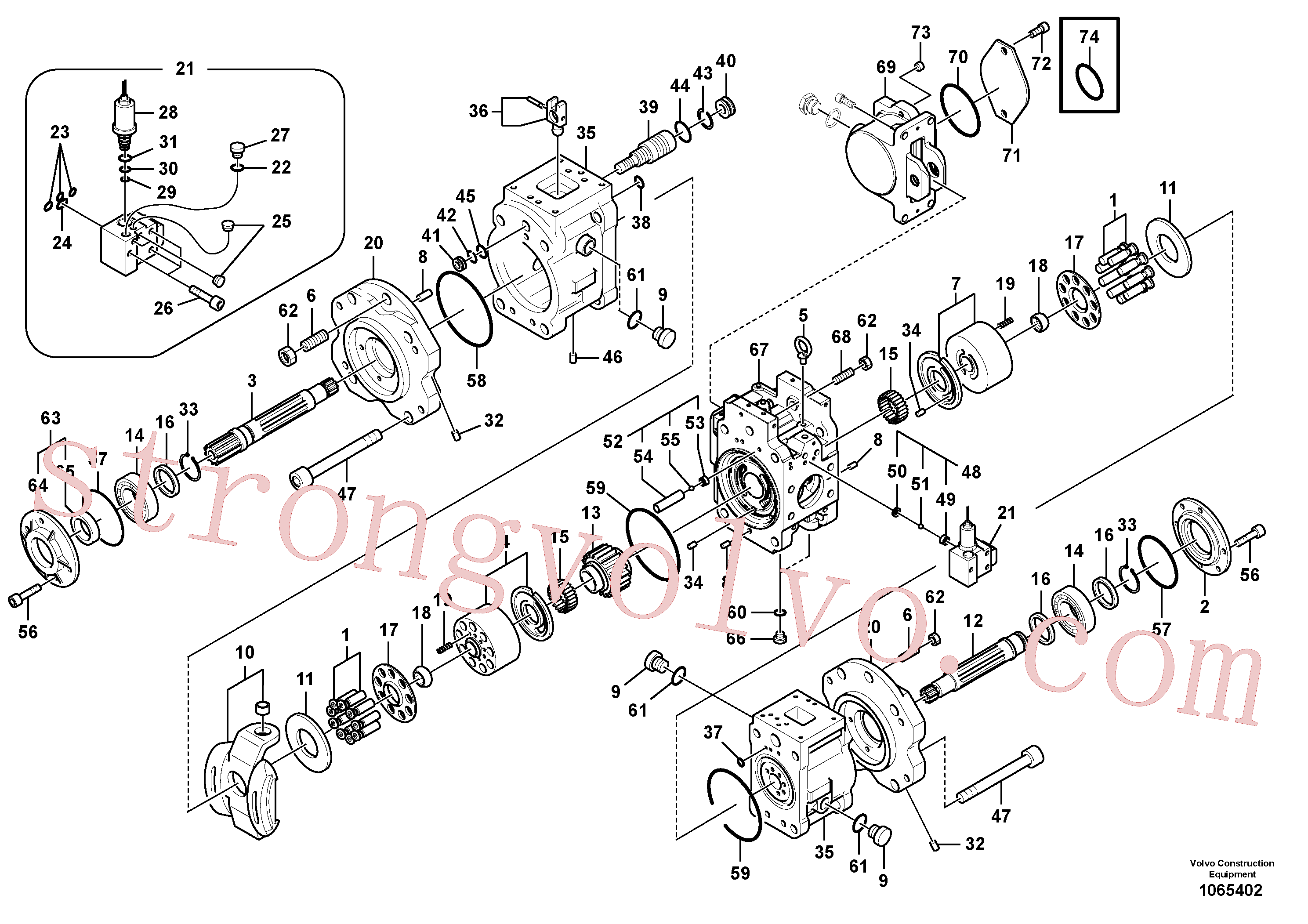 SA7223-00410 Volvo Bomba hidráulica(1065402 Montagem)