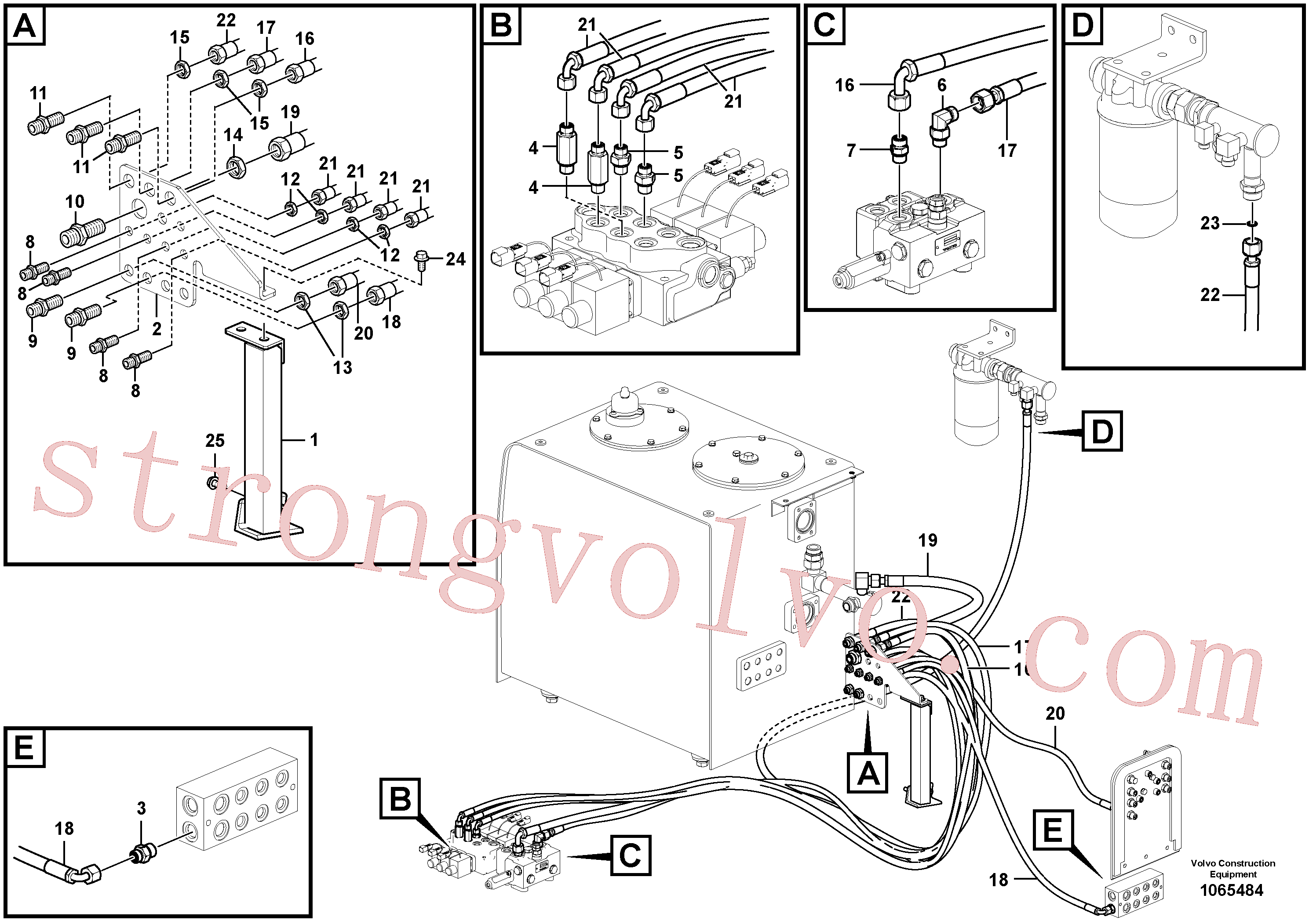 Volvo VOE14512812 Bracket Volvo Acessórios para escavadeira