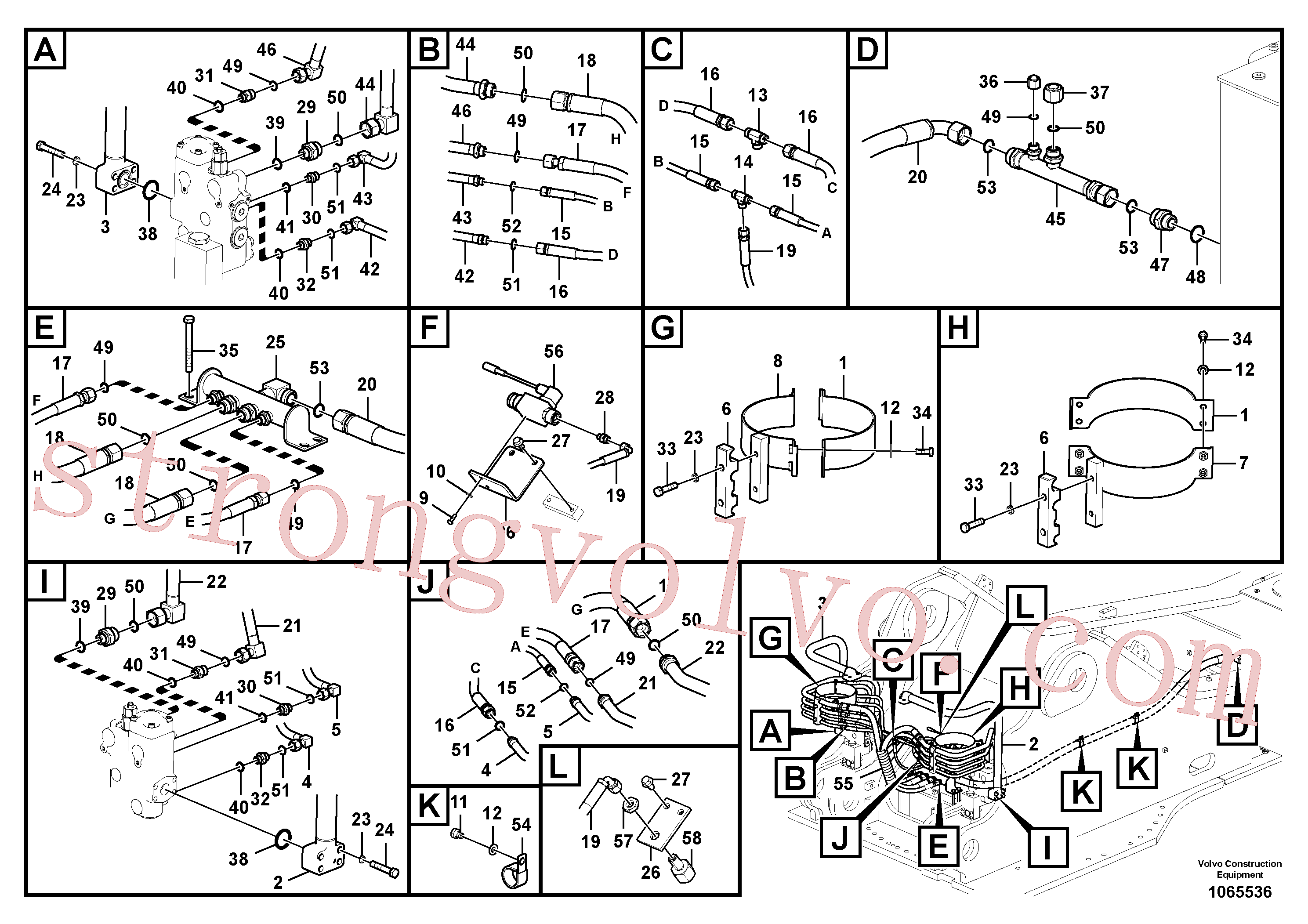 VOE14607257 Volvo Hidráulica de serviço, ruptura da lança(1065536 Montagem)