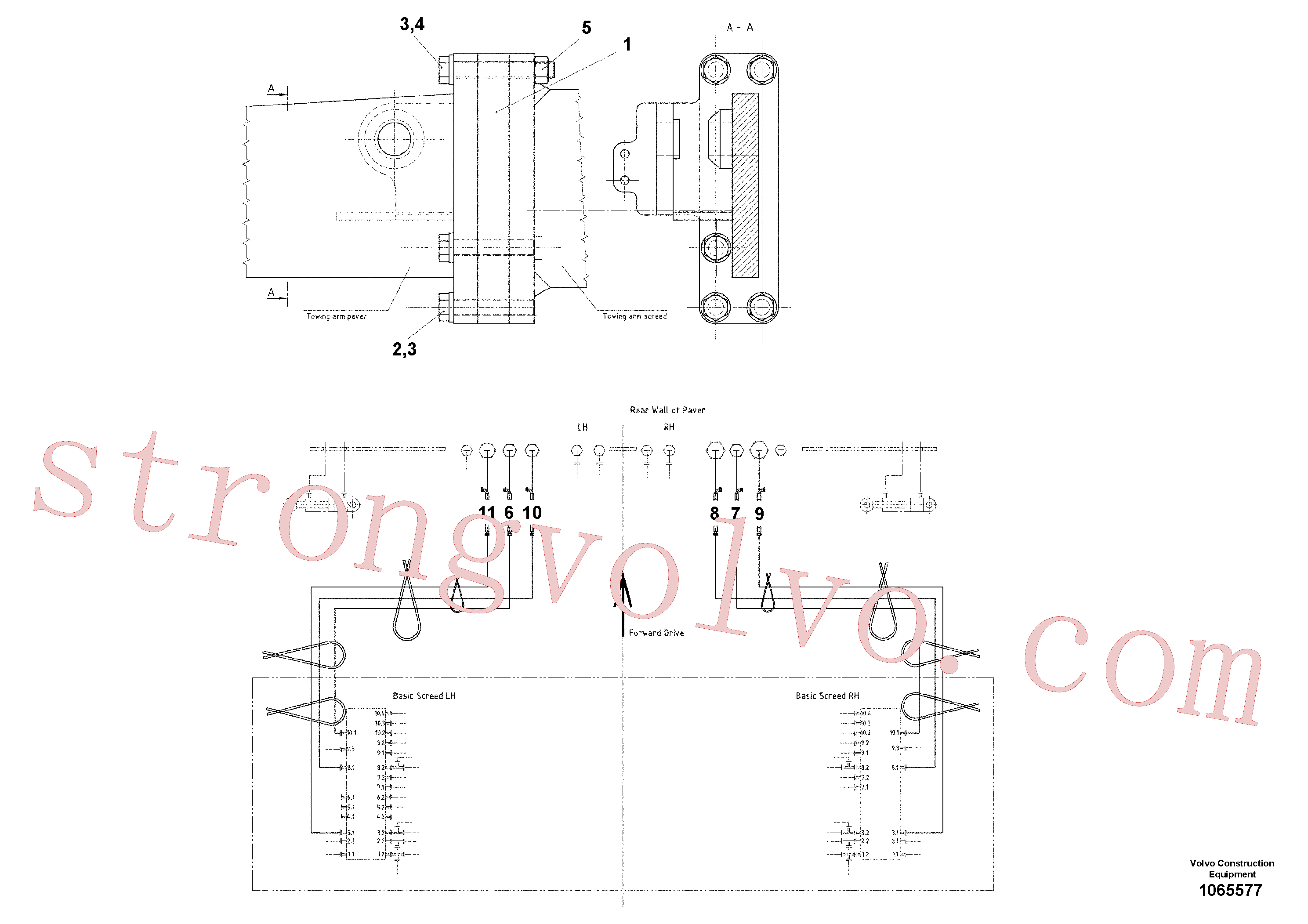 China Made RM96715578 Parafuso sextavado Volvo Acessórios para escavadeira