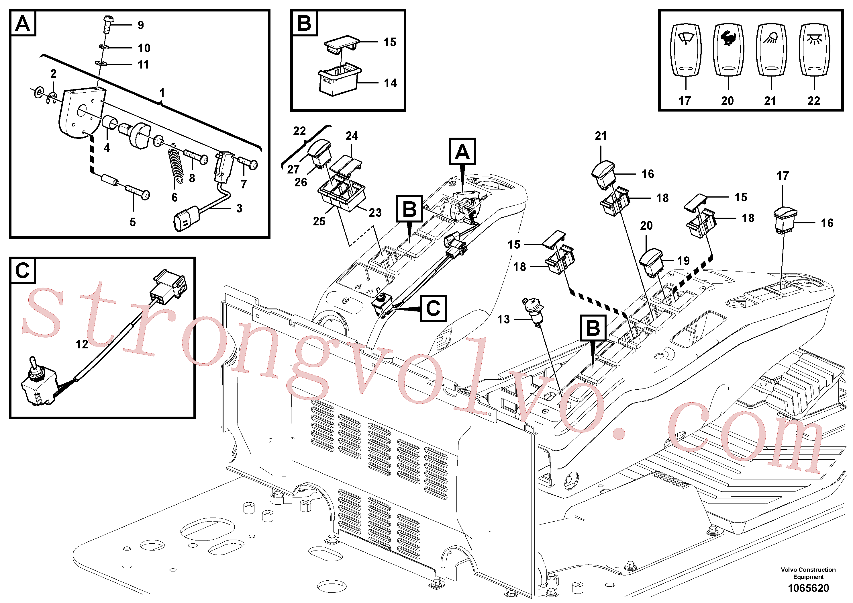 SA9021-10404 Volvo Interruptor(1065620 Montagem)