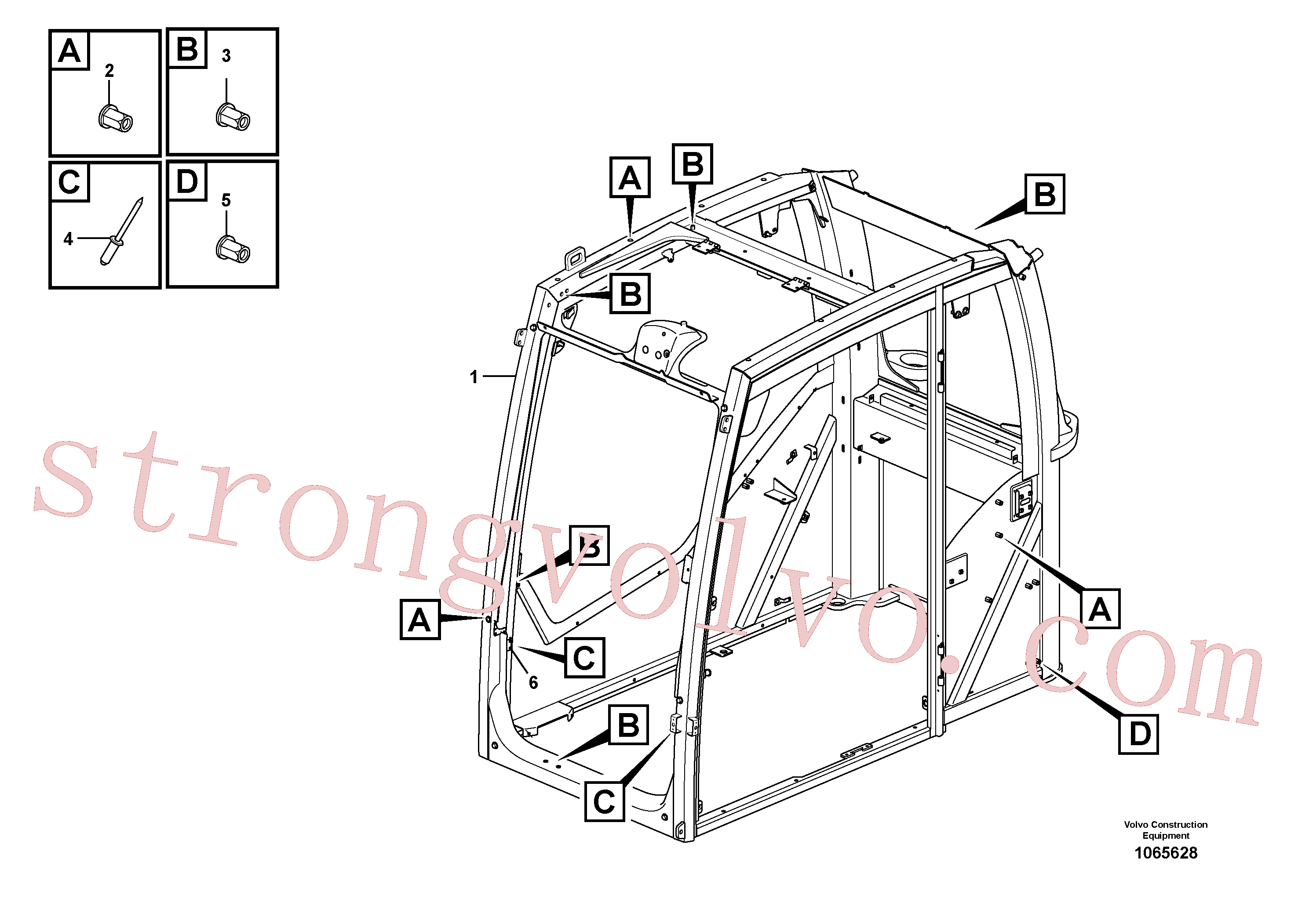 VOE11204190 Volvo Cabina do operador(1065628 Montagem)