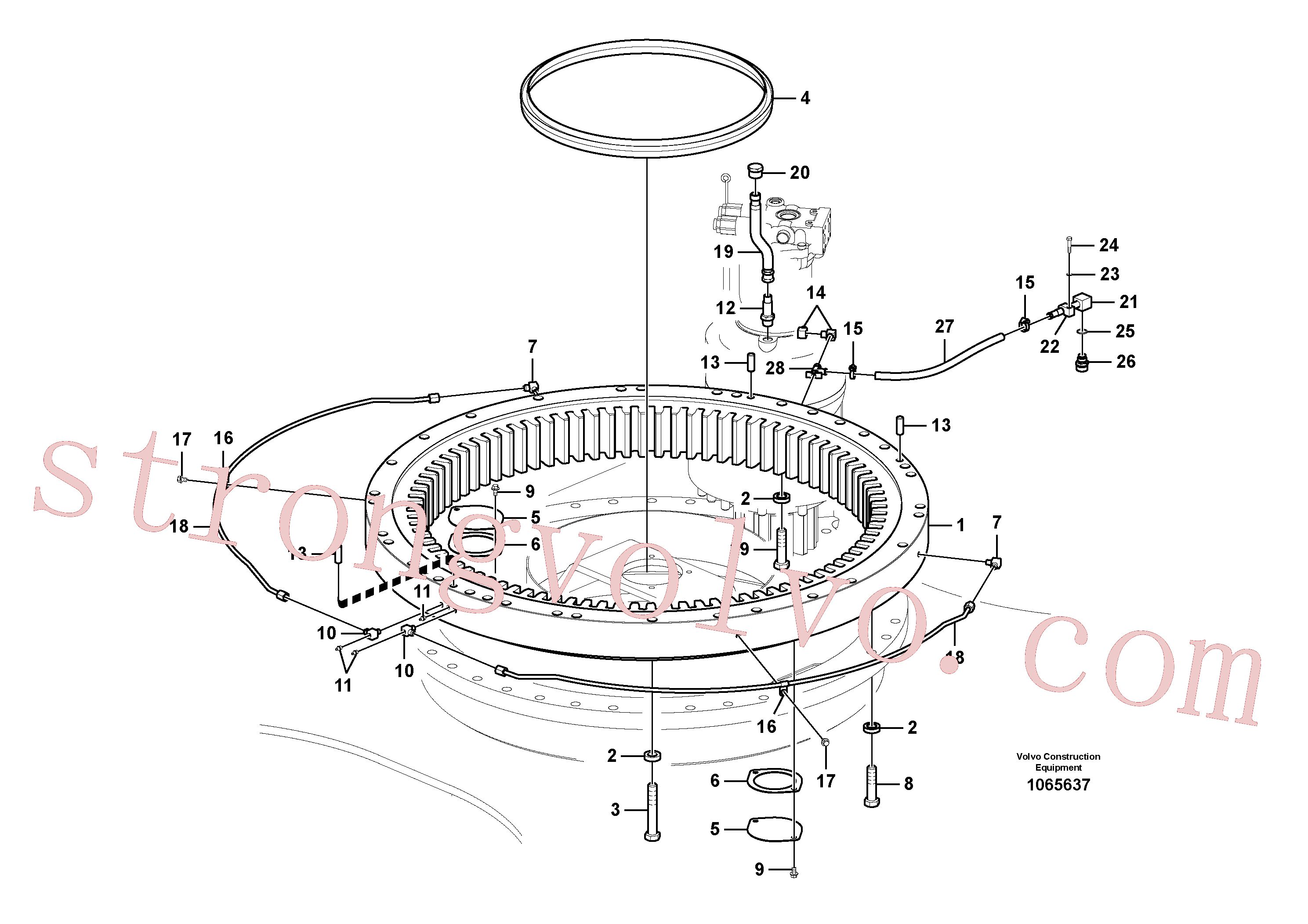 VOE14613284 Volvo Sistema de articulação(1065637 Montagem)