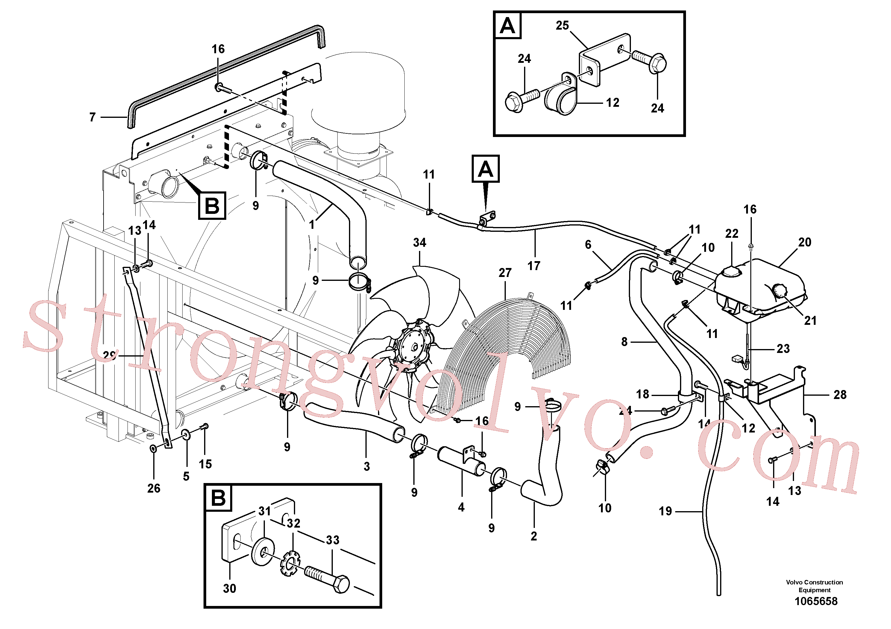 China Made SA9315-14801 Clip Volvo Acessórios para escavadeira