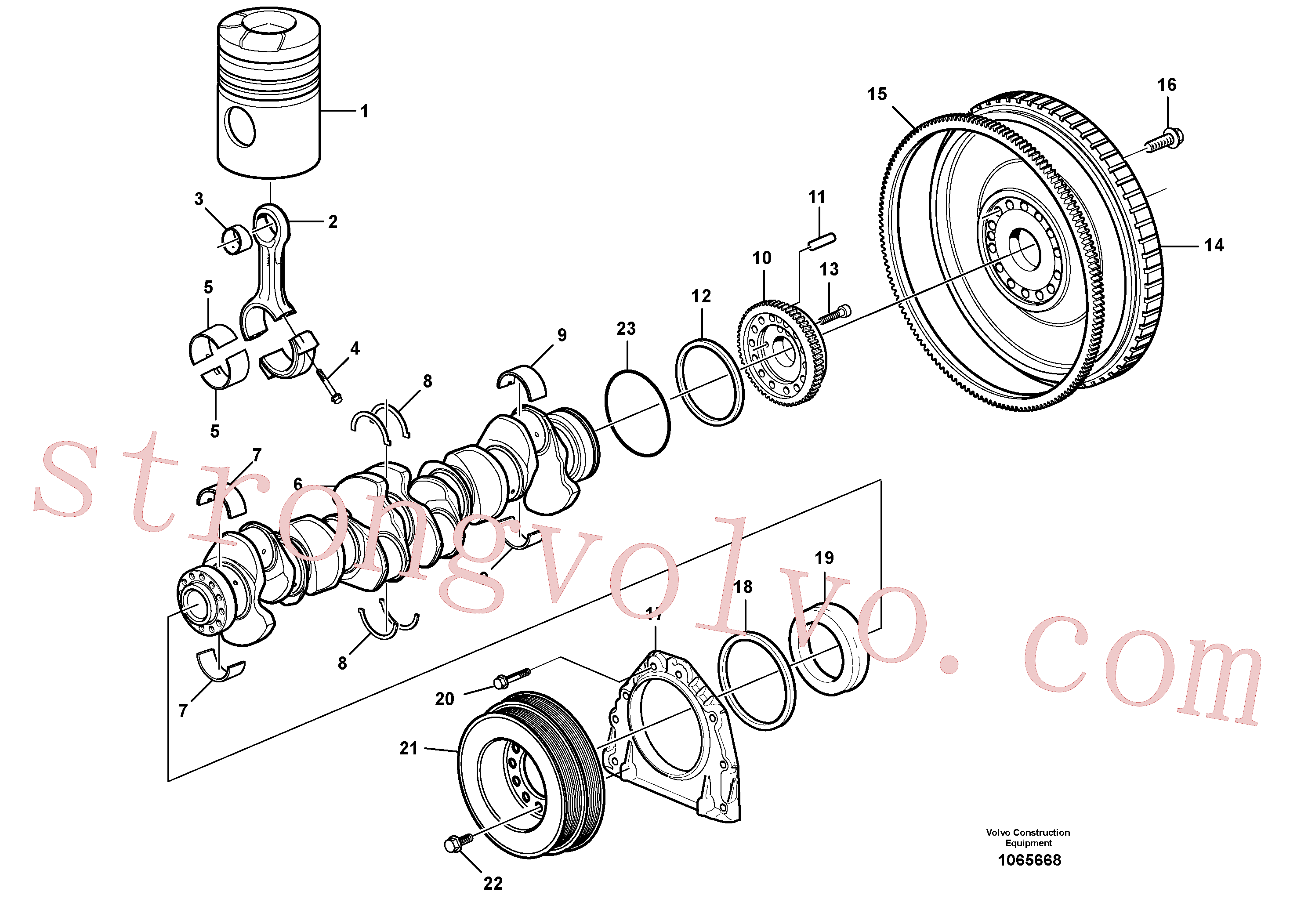 VOE11997884 Parafuso flangeado Volvo escavadeira