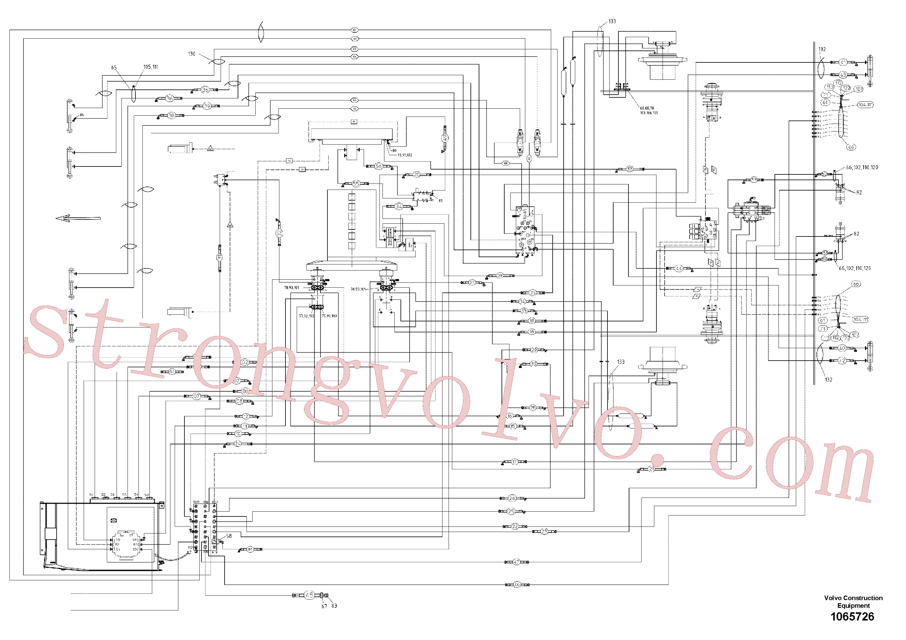 VOE2801723 Volvo Linhas hidráulicas(1065726 Montagem)
