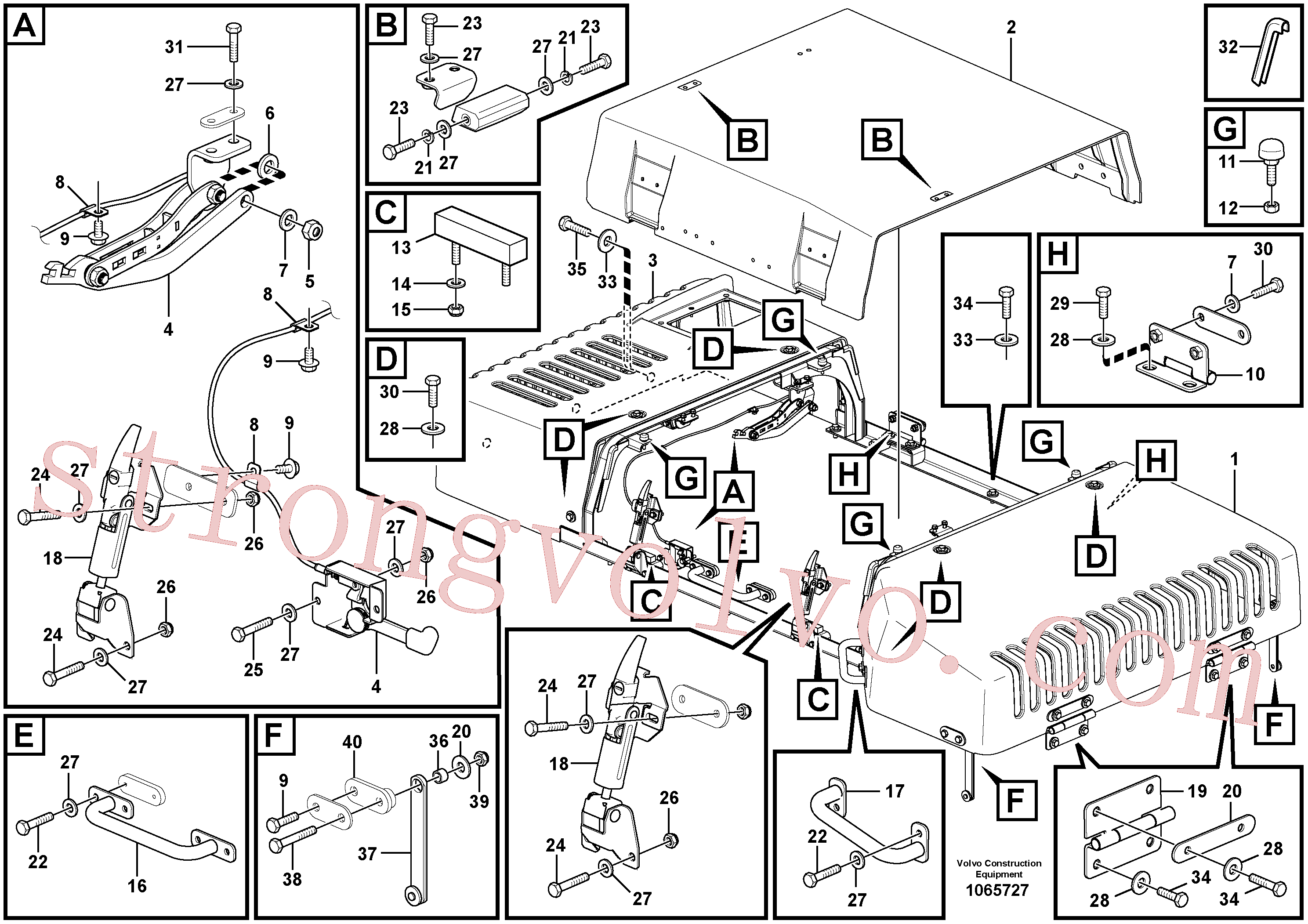 Volvo SA9315-00603 Clip Volvo Acessórios para escavadeira
