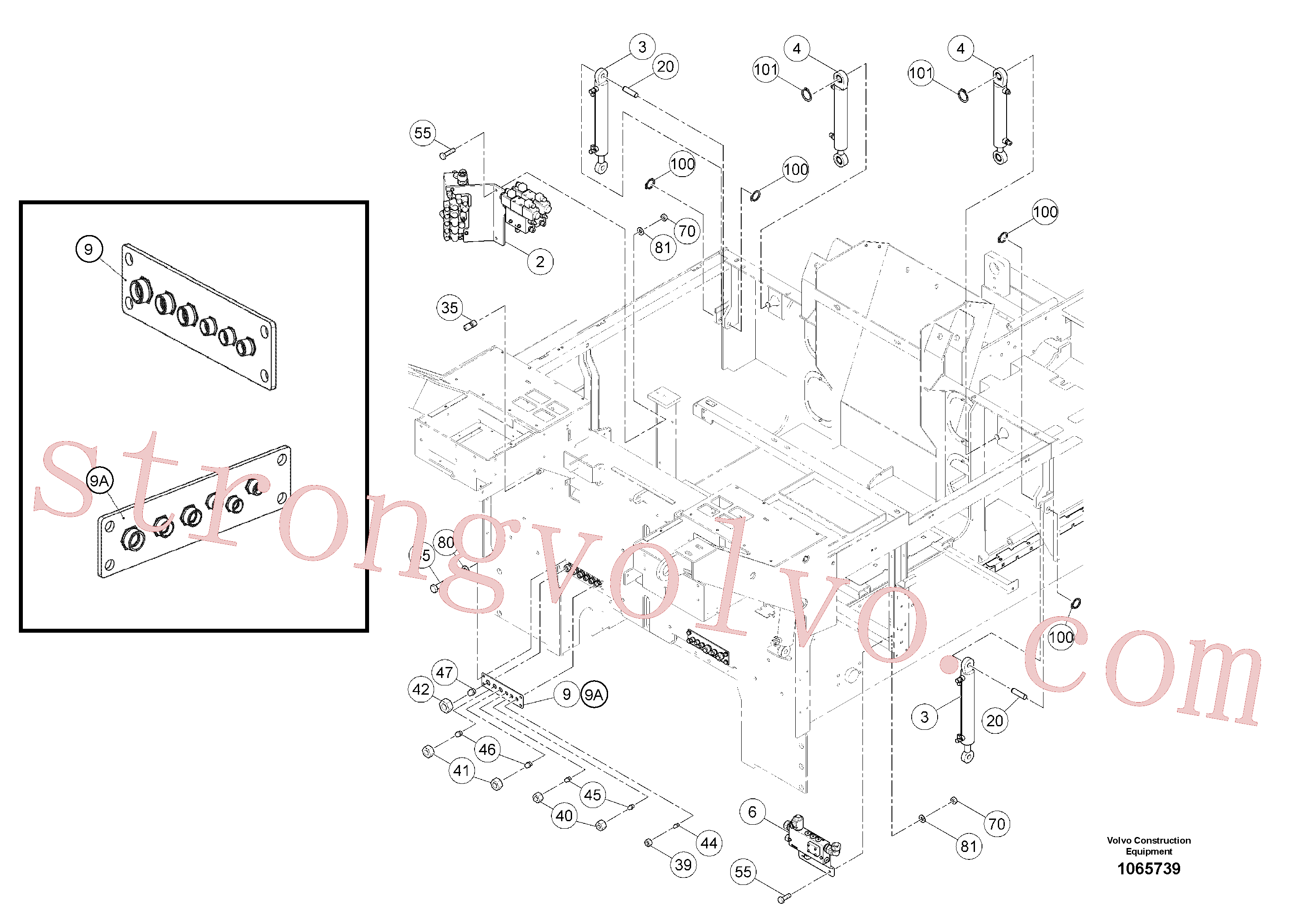 RM14202253 Volvo Válvulas e cilindros(1065739 Montagem)