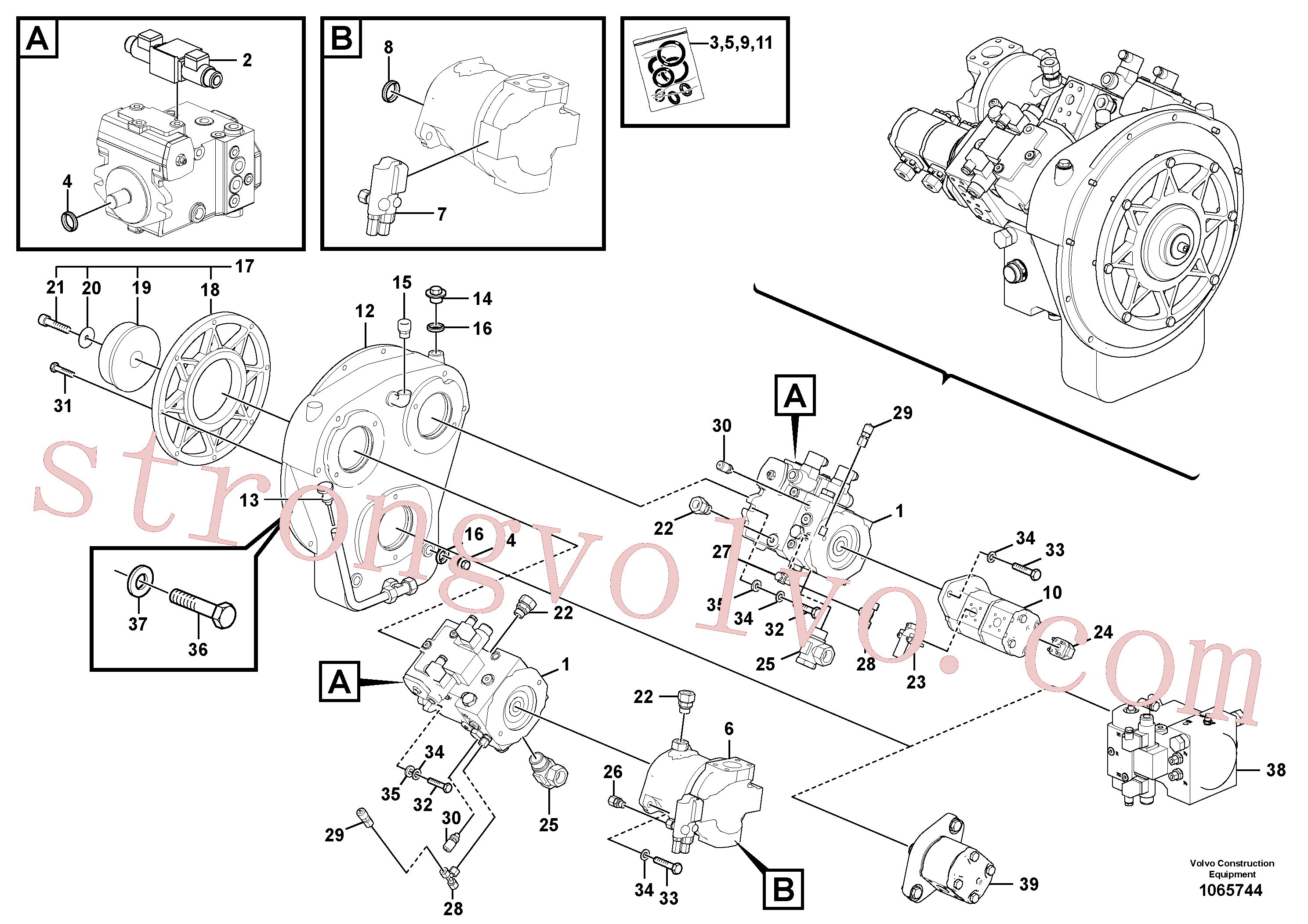 VOE11712916 Volvo Carreto distribuidor(1065744 Montagem)