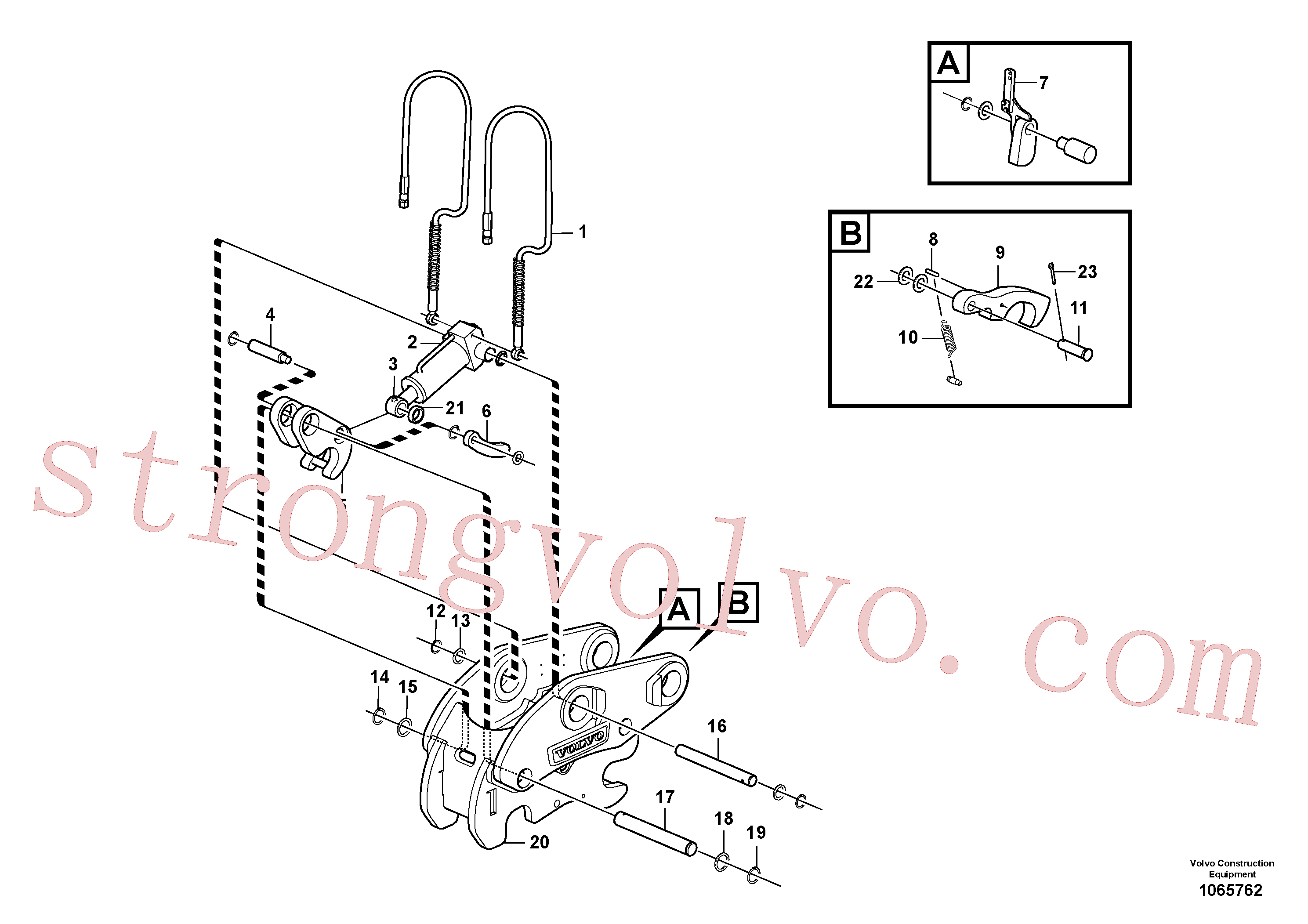 VOE15415872 Volvo Suporte de acoplamento, QuickFit(1065762 Montagem)