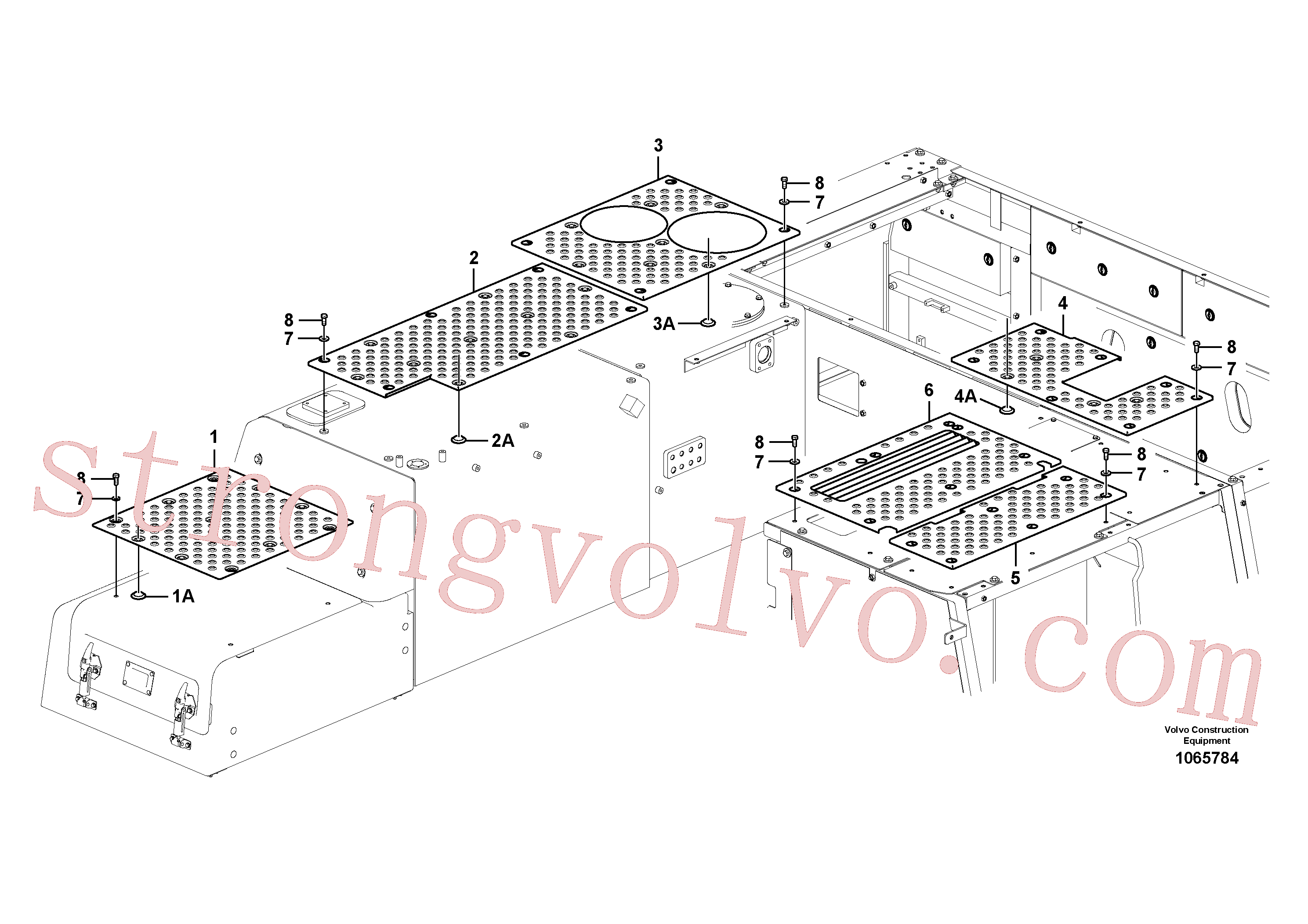 Volvo Acessórios para escavadeira VOE991625 Parafuso sextavado Acessórios