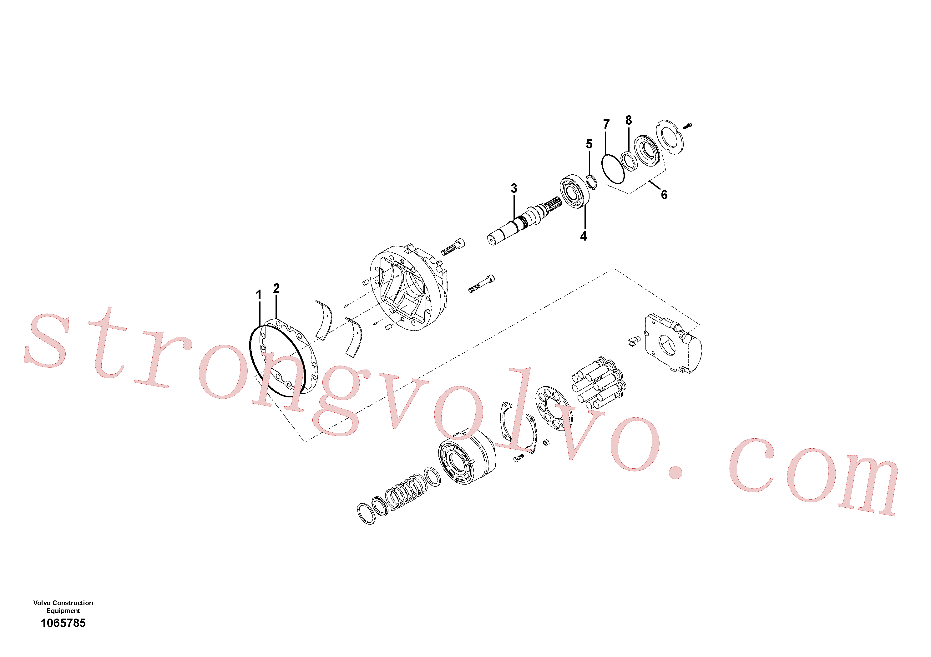 RM59067538 Volvo Motor de transmissão do eixo(1065785 Montagem)