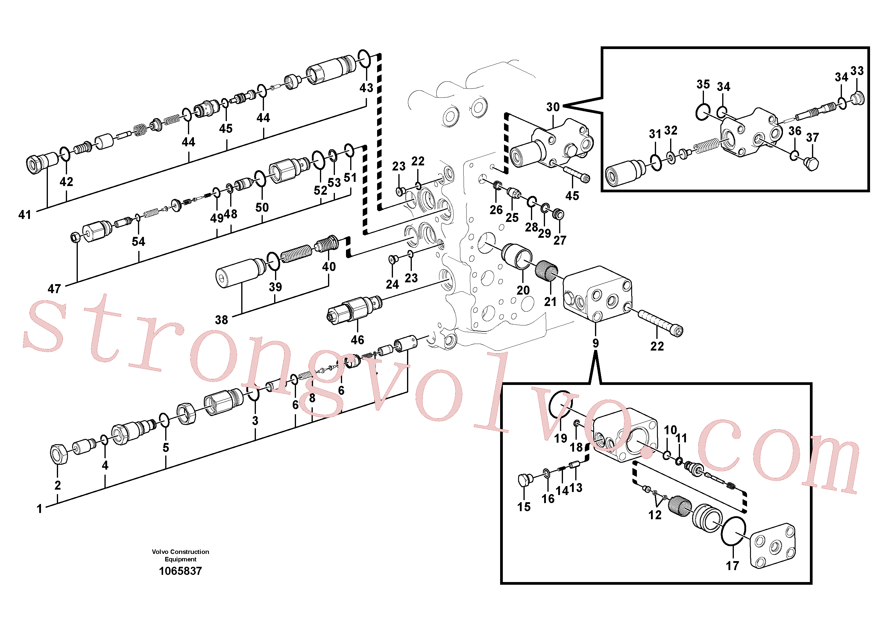 China Made VOE14591251 Válvula de descarga Volvo Acessórios para escavadeira