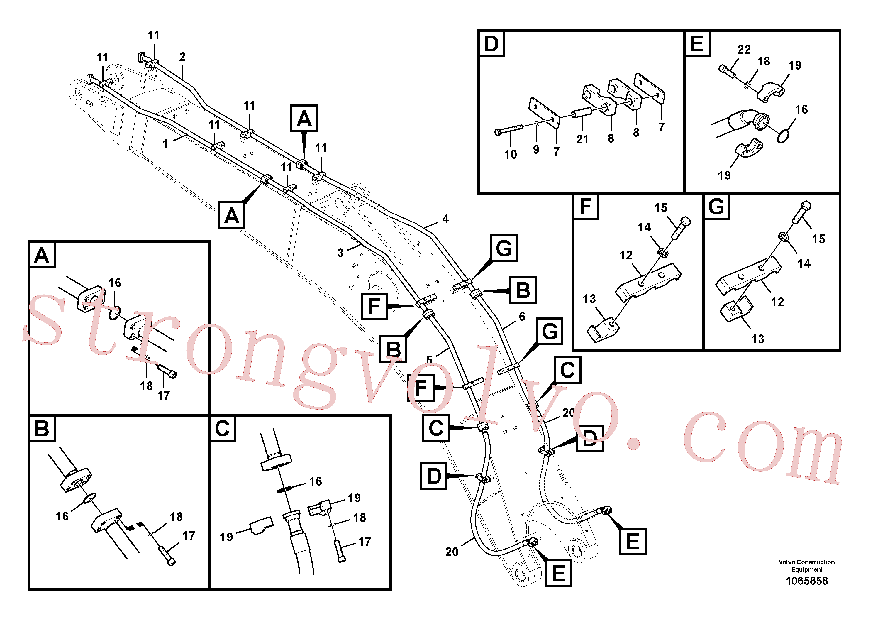 VOE14677176 Volvo Hidráulica de serviço, martelo e cortador para lança(1065858 Montagem)