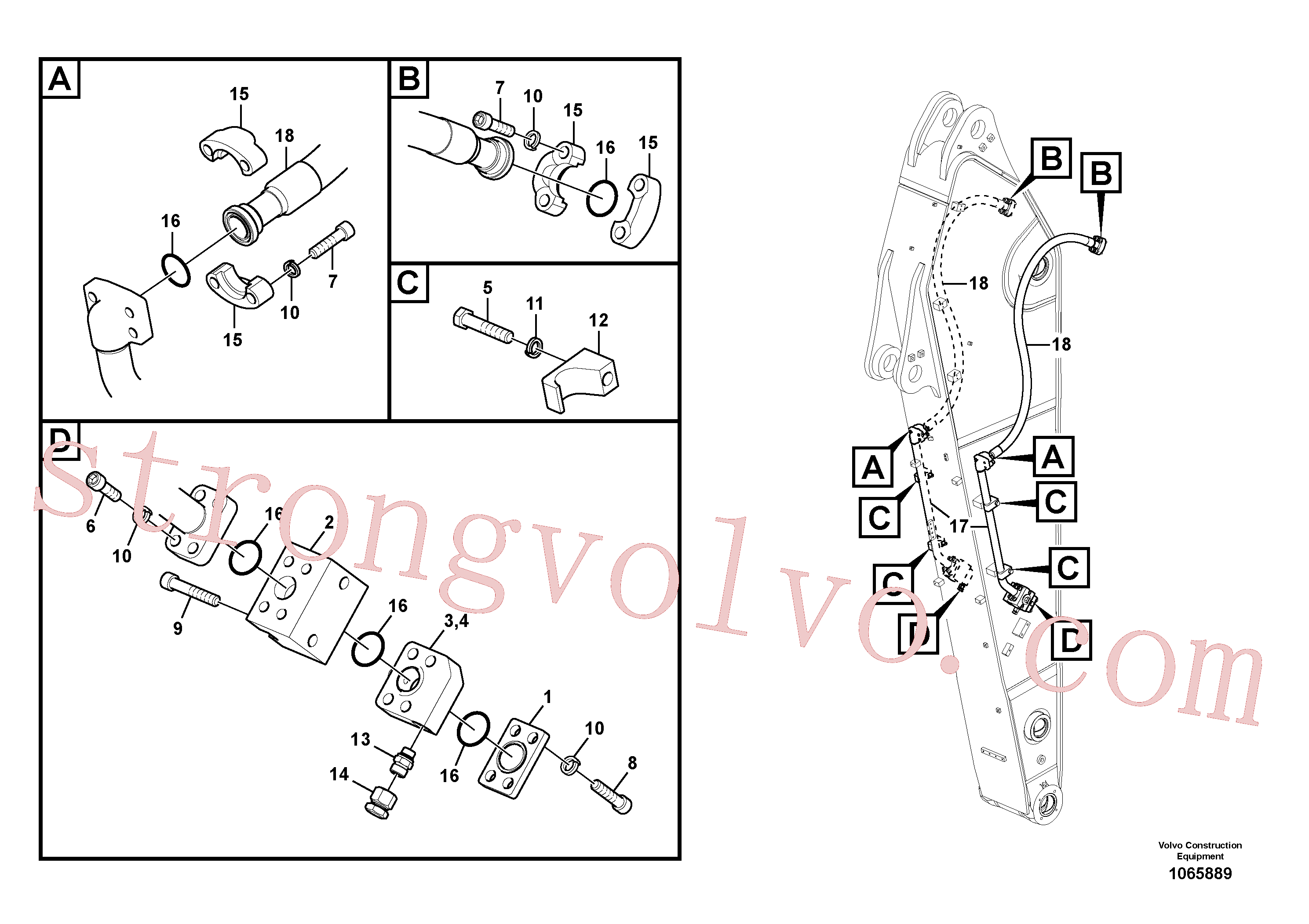 Volvo Montagem VOE14538874 Niple Acessórios