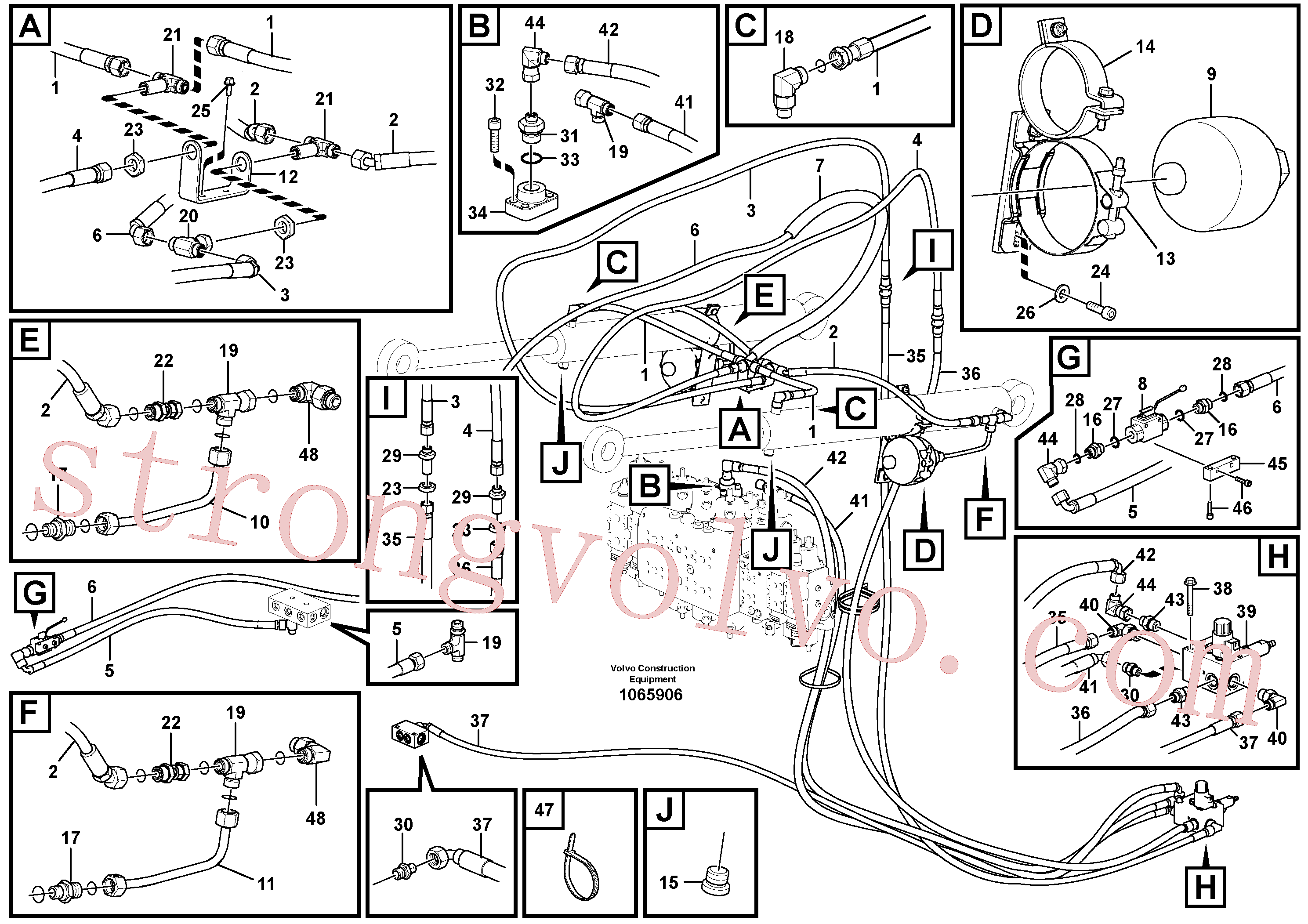 VOE14351013 Volvo Hidráulica de serviço, válvulas(1065906 Montagem)