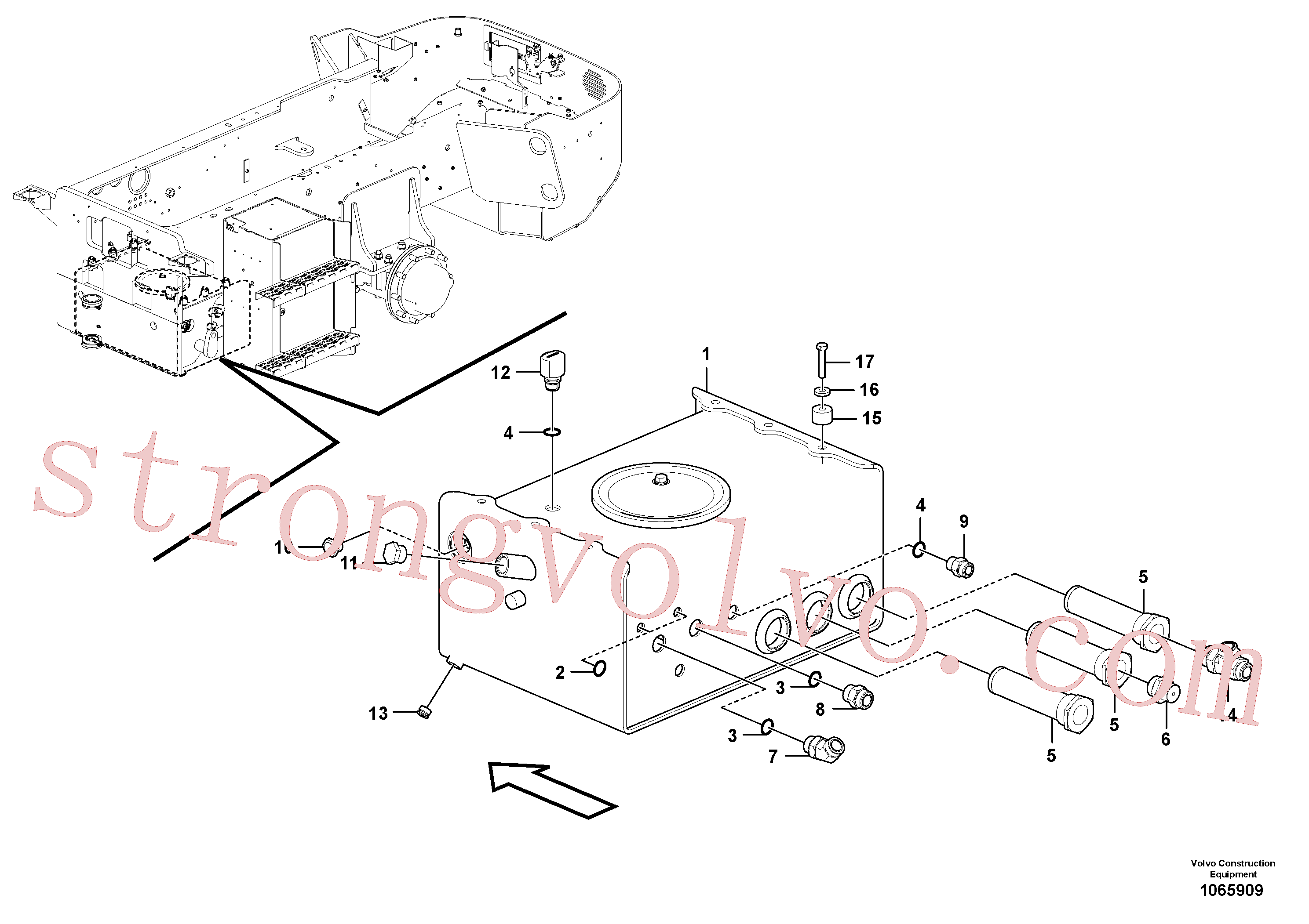 RM59922369 Volvo Conjunto de depósito hidráulico(1065909 Montagem)
