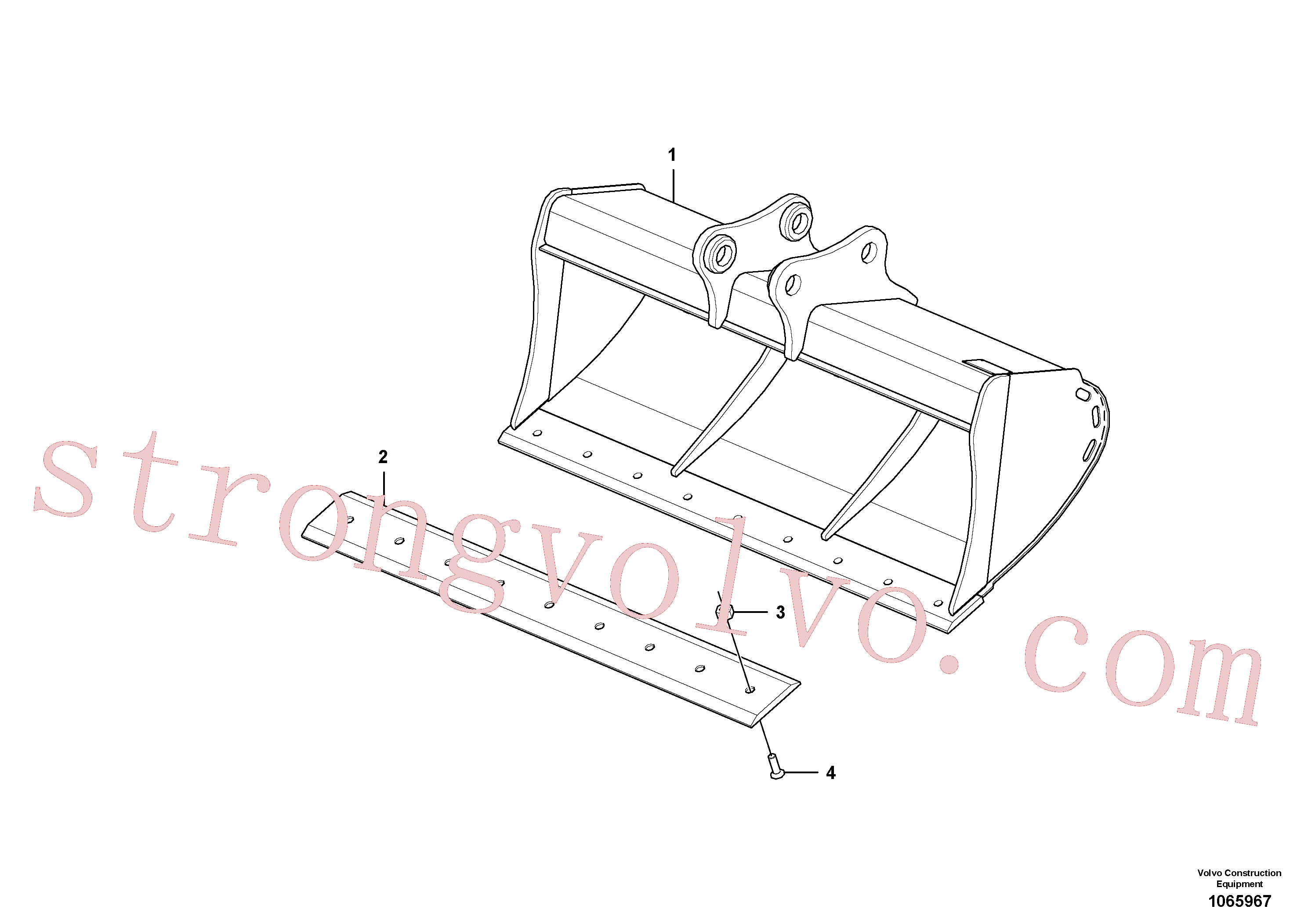 China Made VOE15650141 Bucket Volvo Acessórios para escavadeira