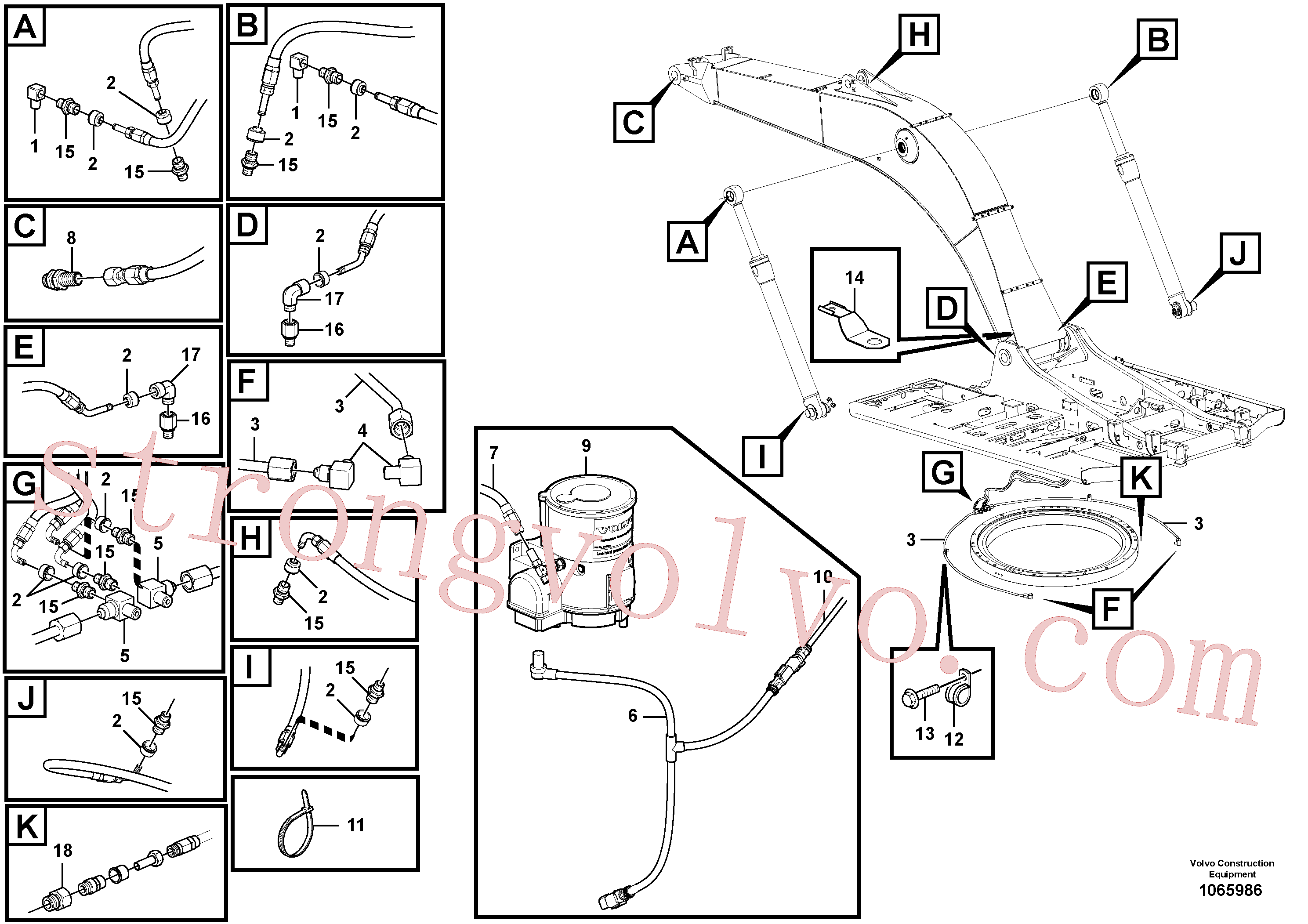 Volvo Montagem VOE14568542 Cabo Acessórios