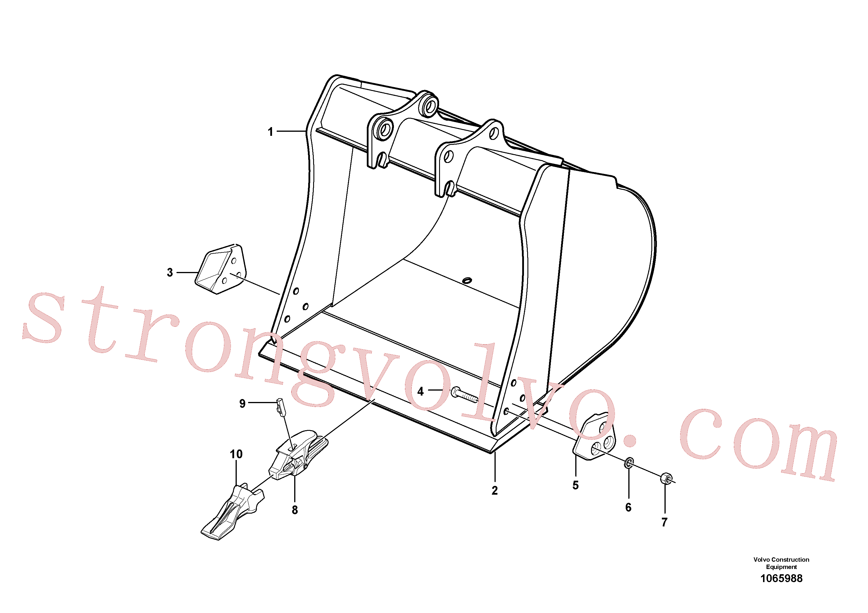 Atacado VOE15614391 Caçamba normal Volvo escavadeira