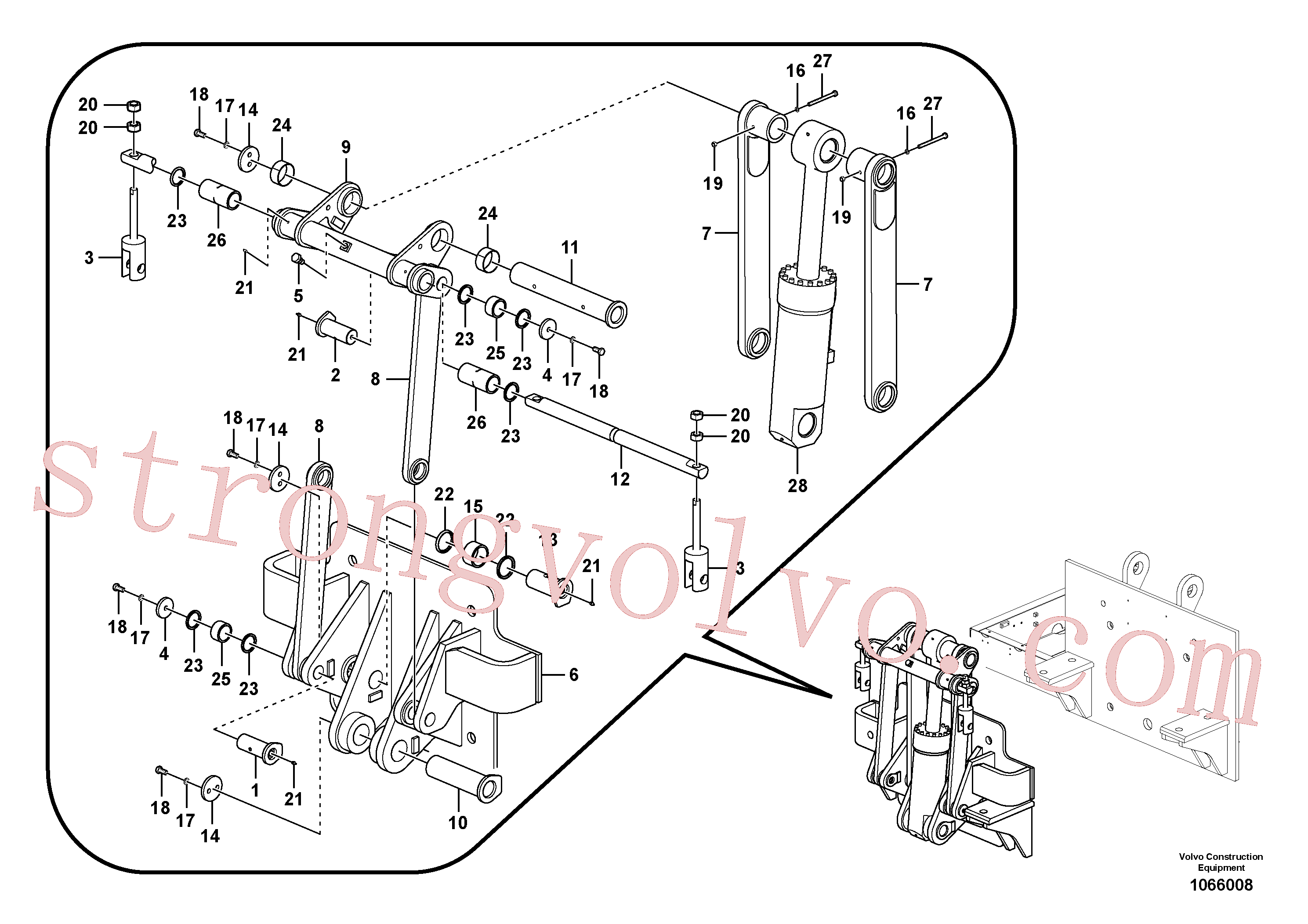 VOE14880735 Volvo Remoção de contrapeso, conjunto(1066008 Montagem)
