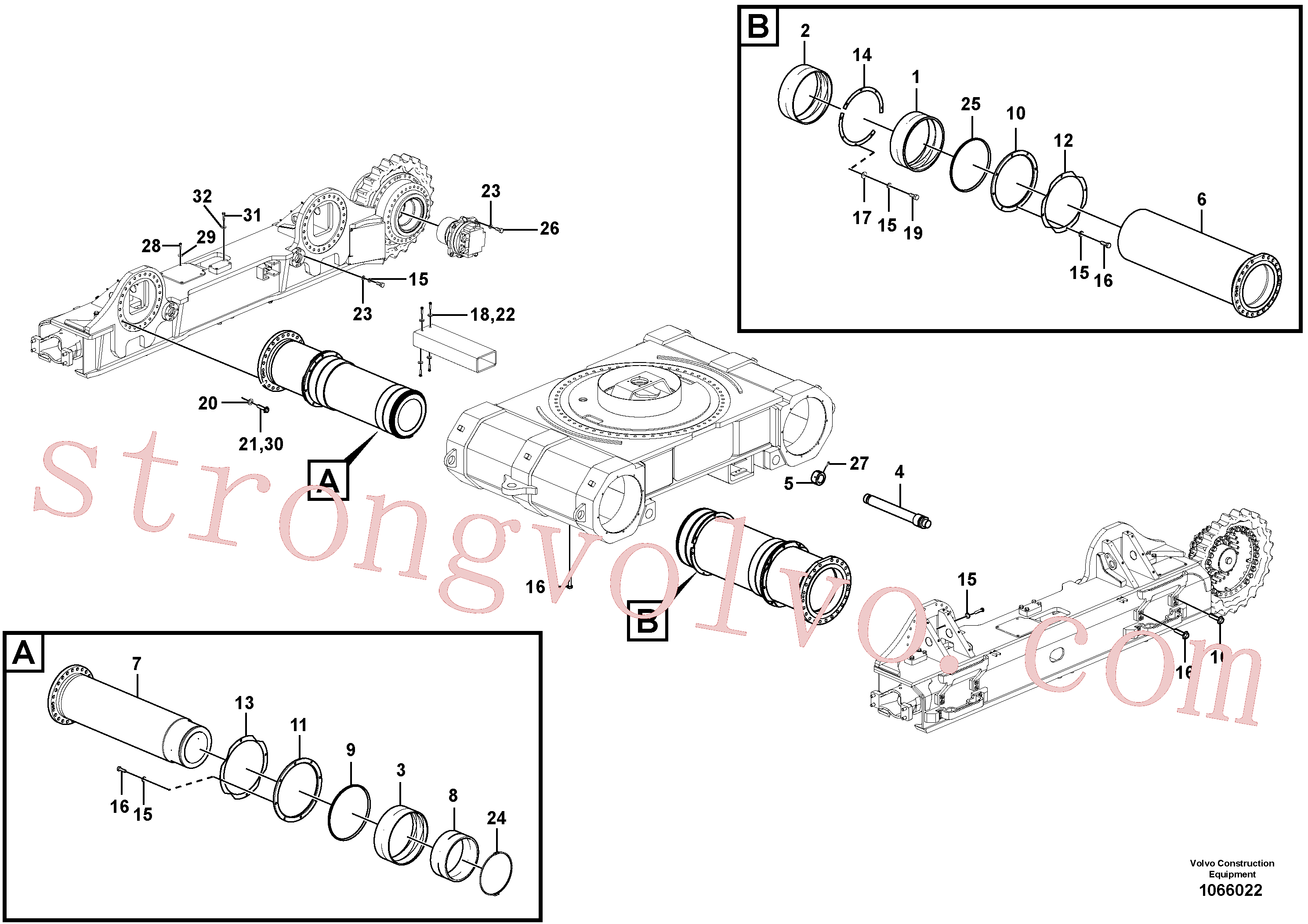 VOE993169 Volvo Estrutura da substrutura, retráctil(1066022 Montagem)