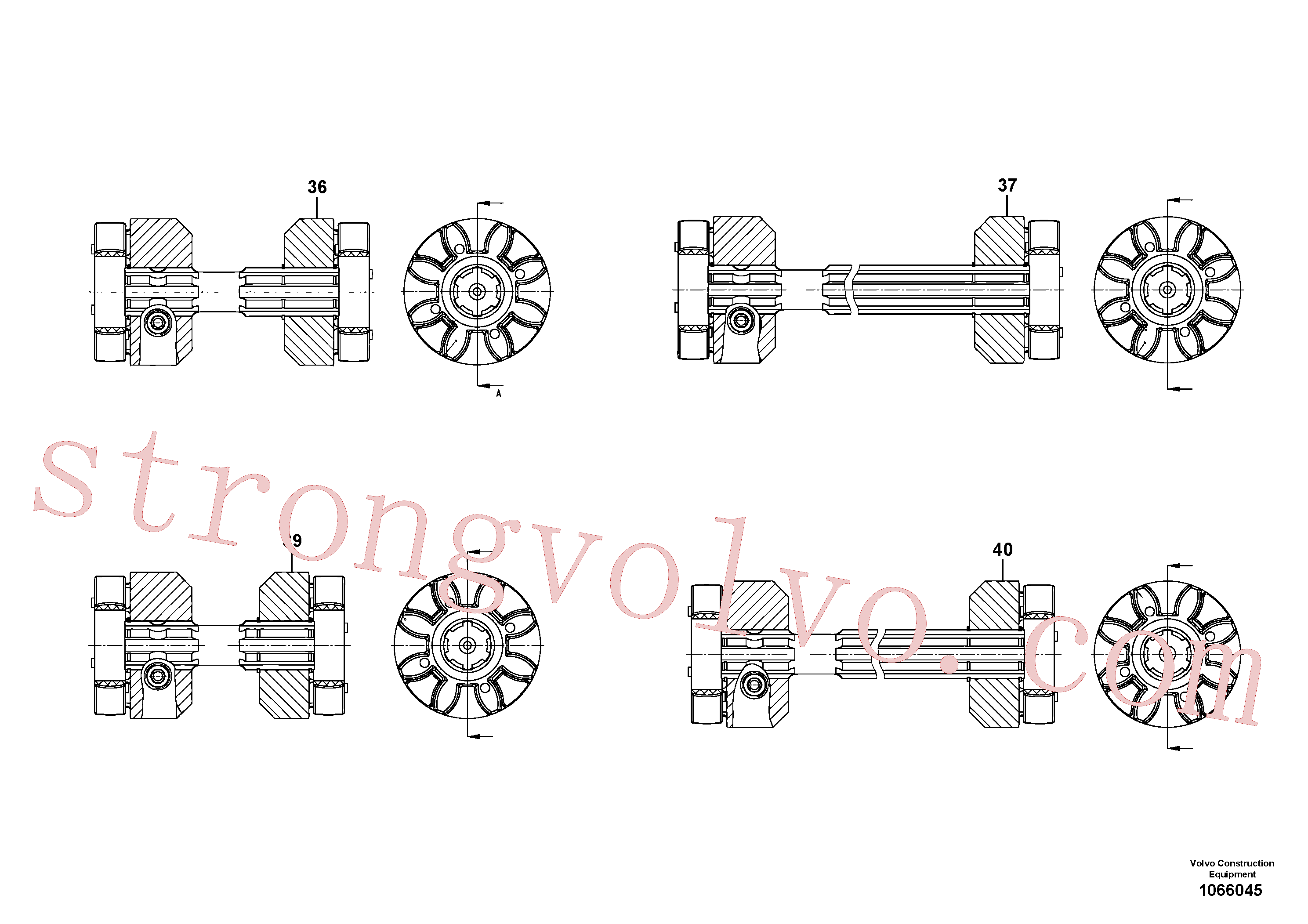 RM58831918 Acoplamento eixo Volvo escavadeira