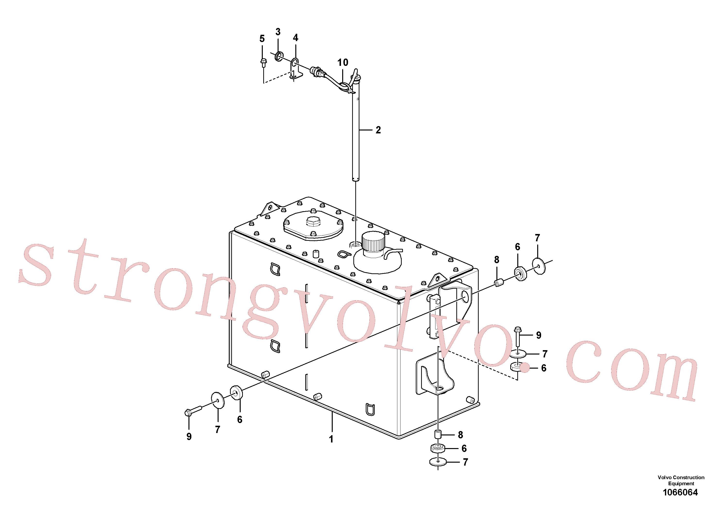 VOE17202021 Volvo Tanque de óleo hidráulico com acessórios(1066064 Montagem)