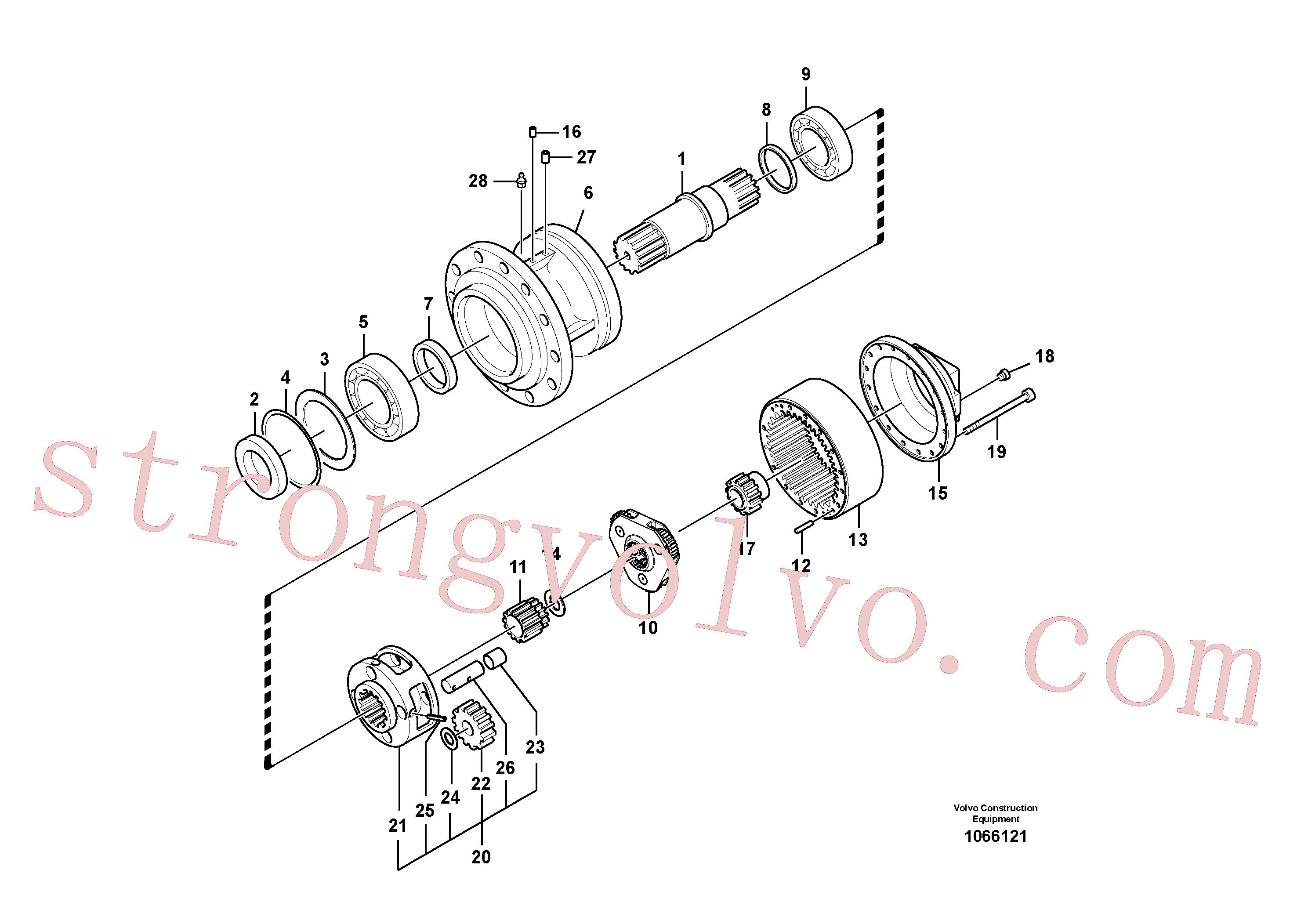 VOE14596619 Volvo Caixa de velocidades rotativa(1066121 Montagem)