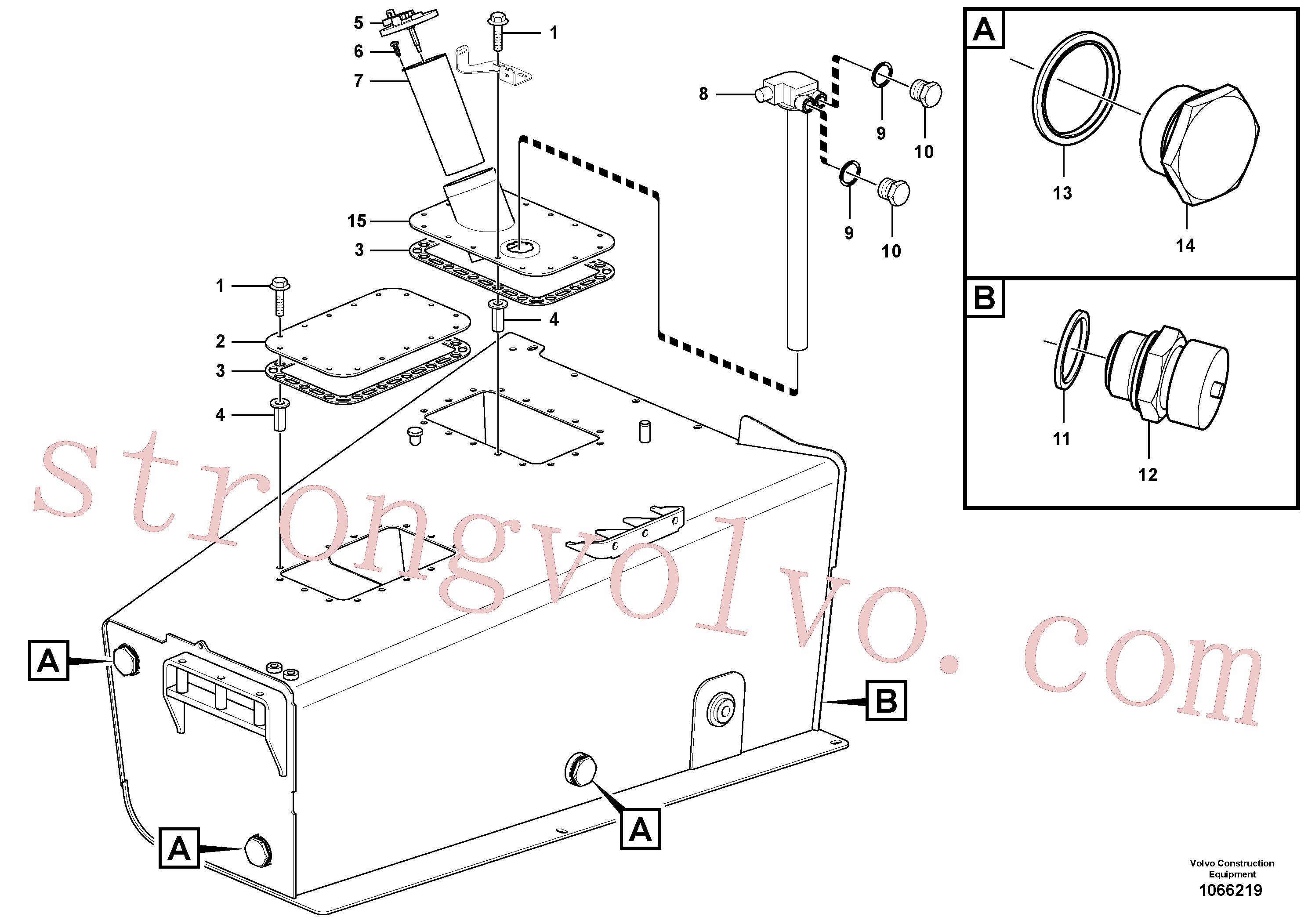 VOE984529 Porca rebite Volvo escavadeira