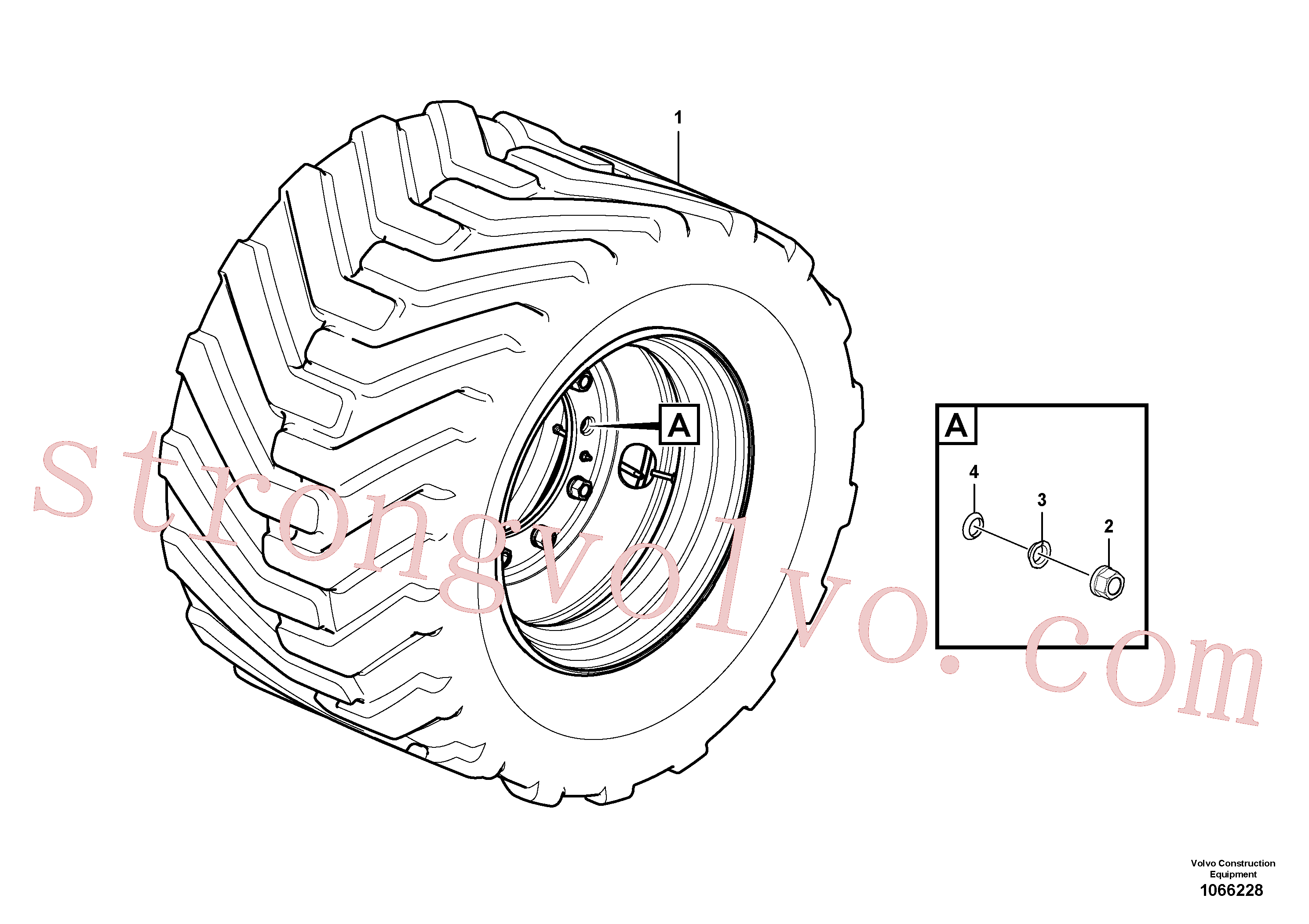 VOE14375411 Volvo Pneu e jante(1066228 Montagem)