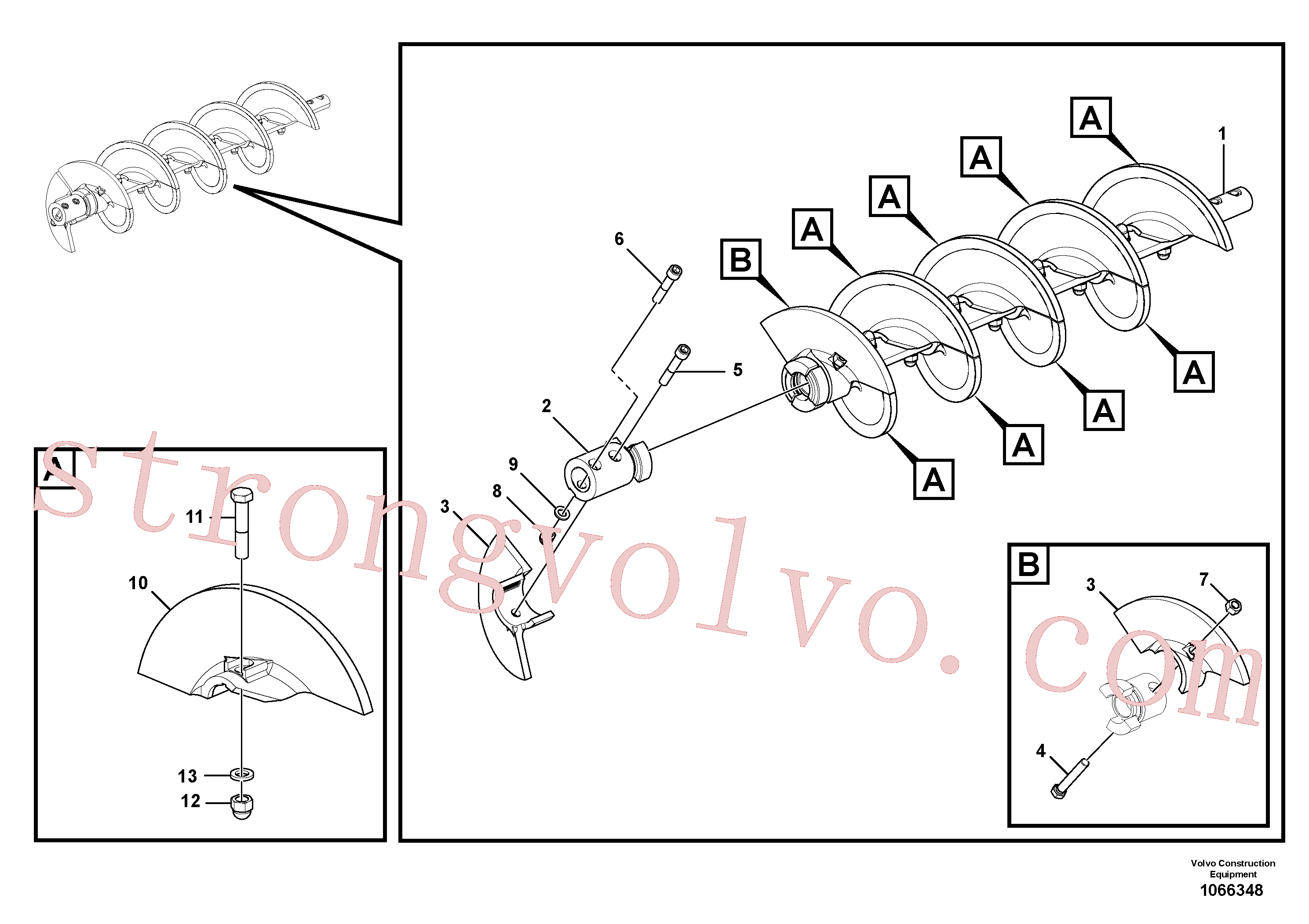 RM58832635 Parafuso sem-fim Inscreva-se para Volvo Acessórios para escavadeira