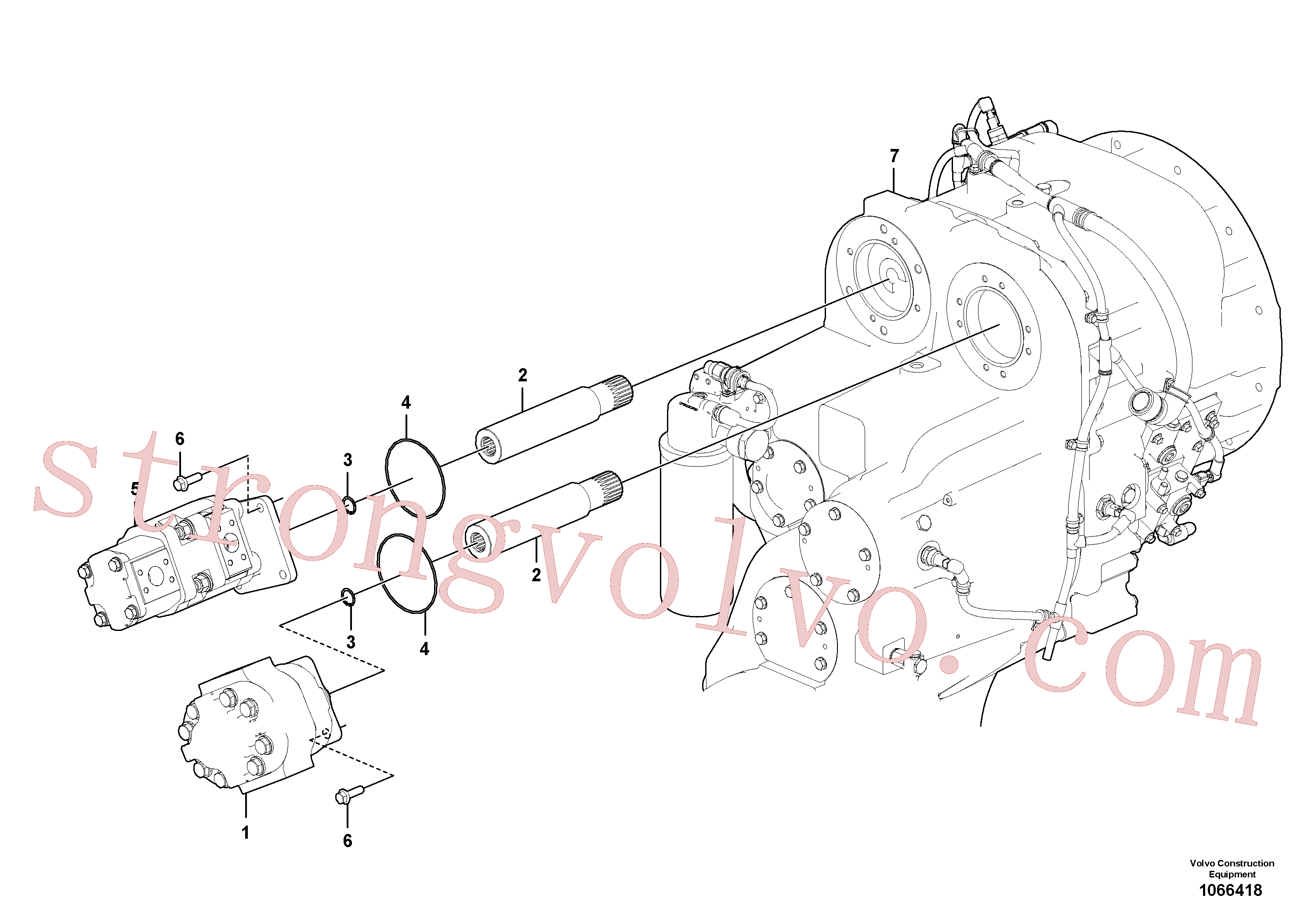 VOE990602 Volvo Bomba hidráulica com acessórios(1066418 Montagem)
