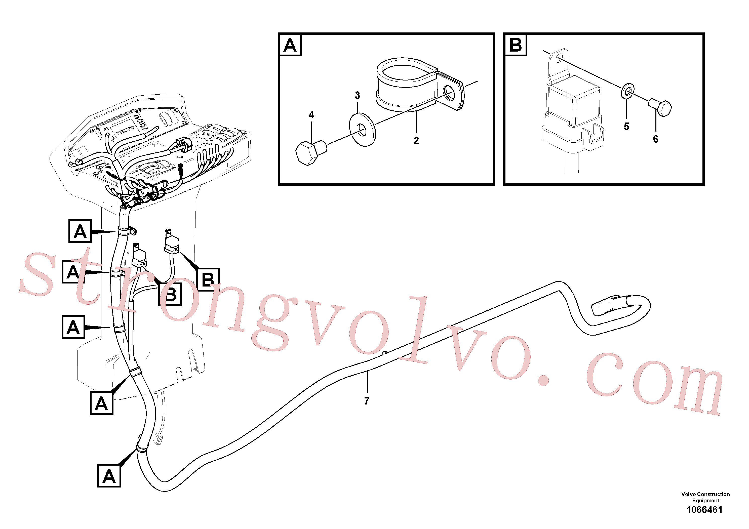 VOE14102806 Volvo Cablagem, painel de comando(1066461 Montagem)