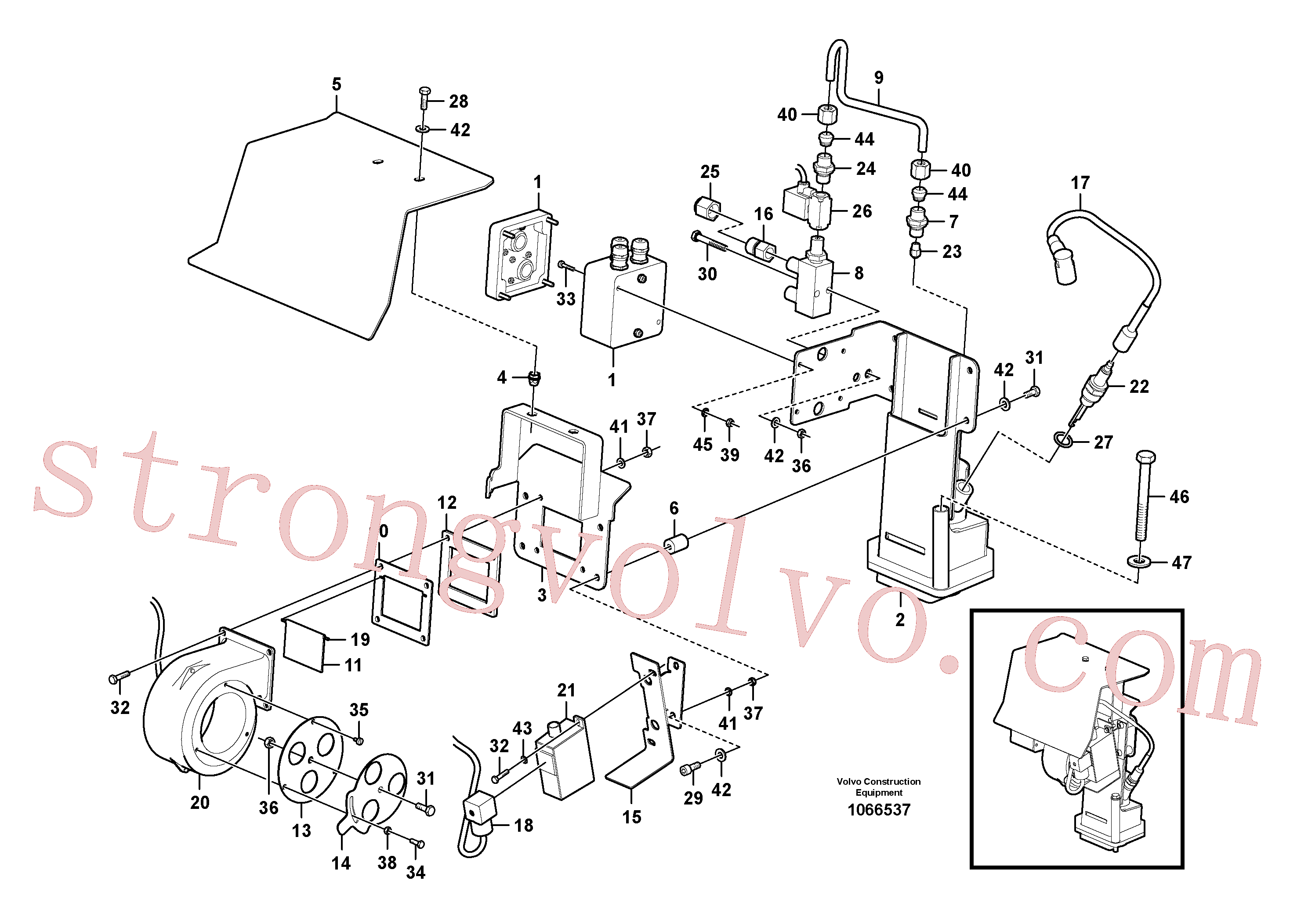 Volvo Acessórios para escavadeira RM14082622 Parafuso ranhurado Acessórios