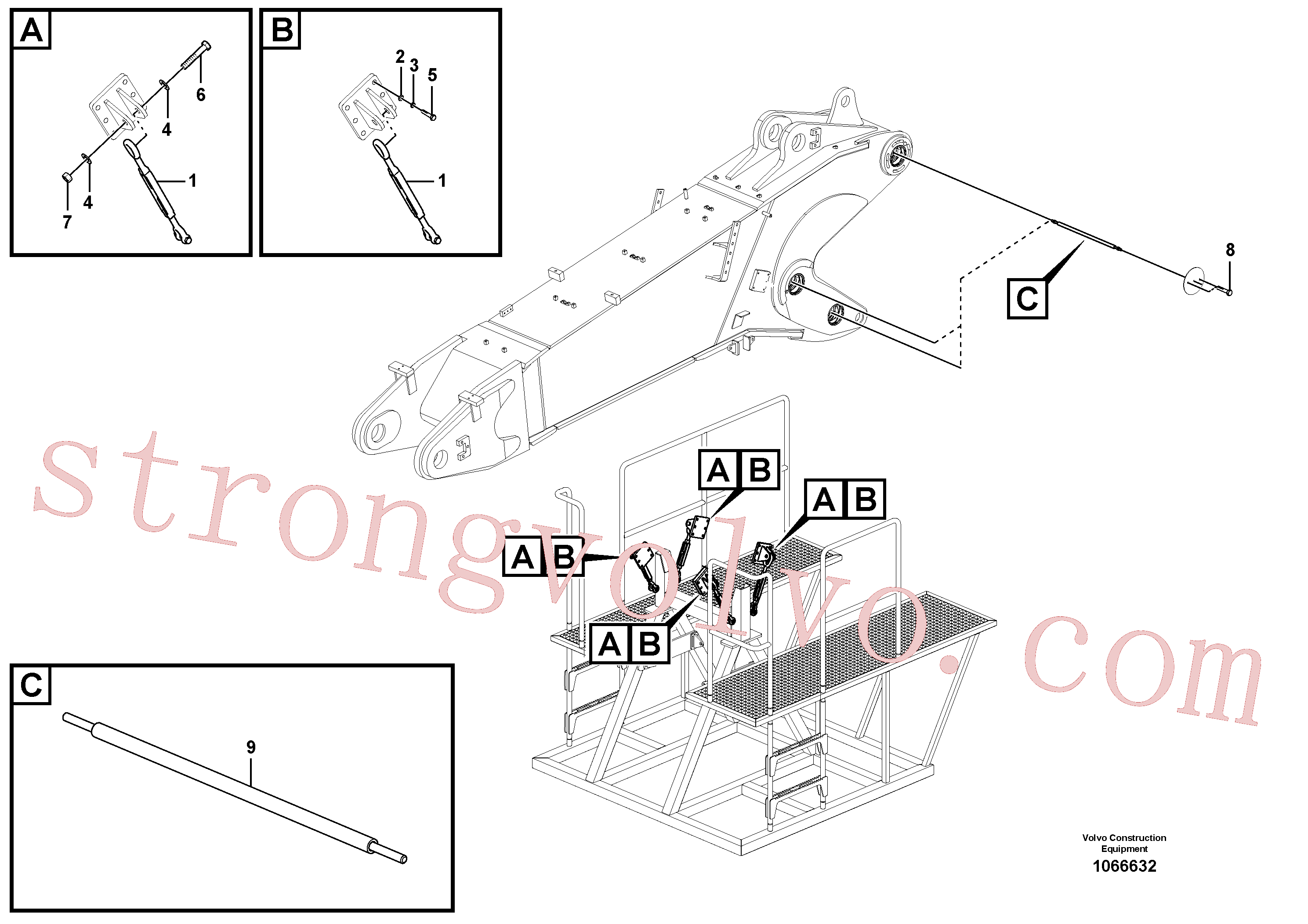 Atacado VOE14357760 Tensor Volvo escavadeira