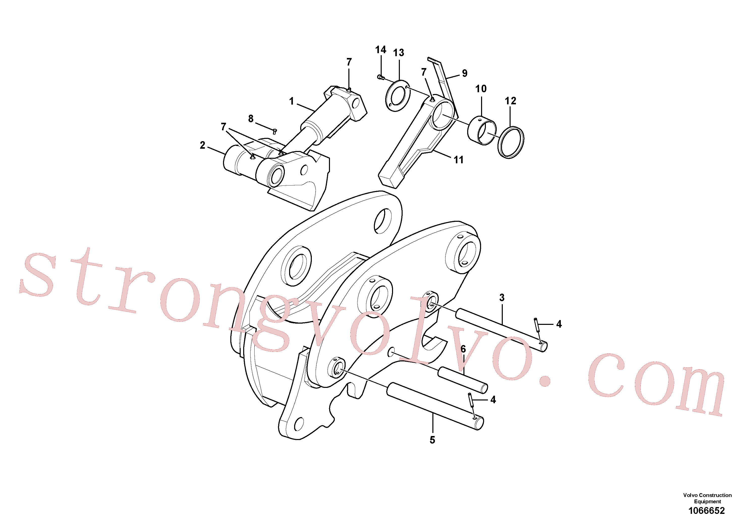 VOE14552951 Volvo Suporte de acoplamento, QuickFit(1066652 Montagem)