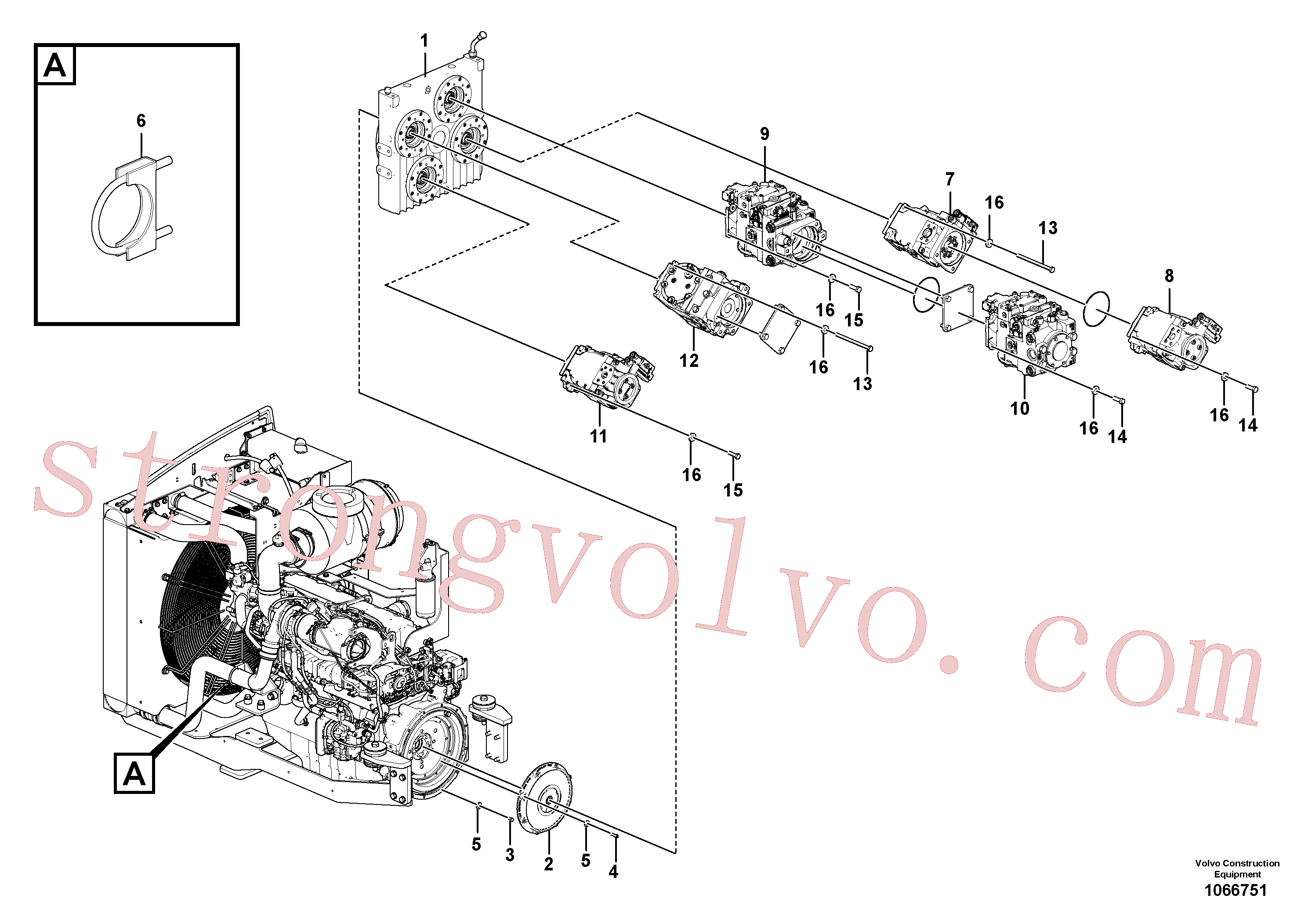 VOE12787288 Volvo Carreto distribuidor(1066751 Montagem)