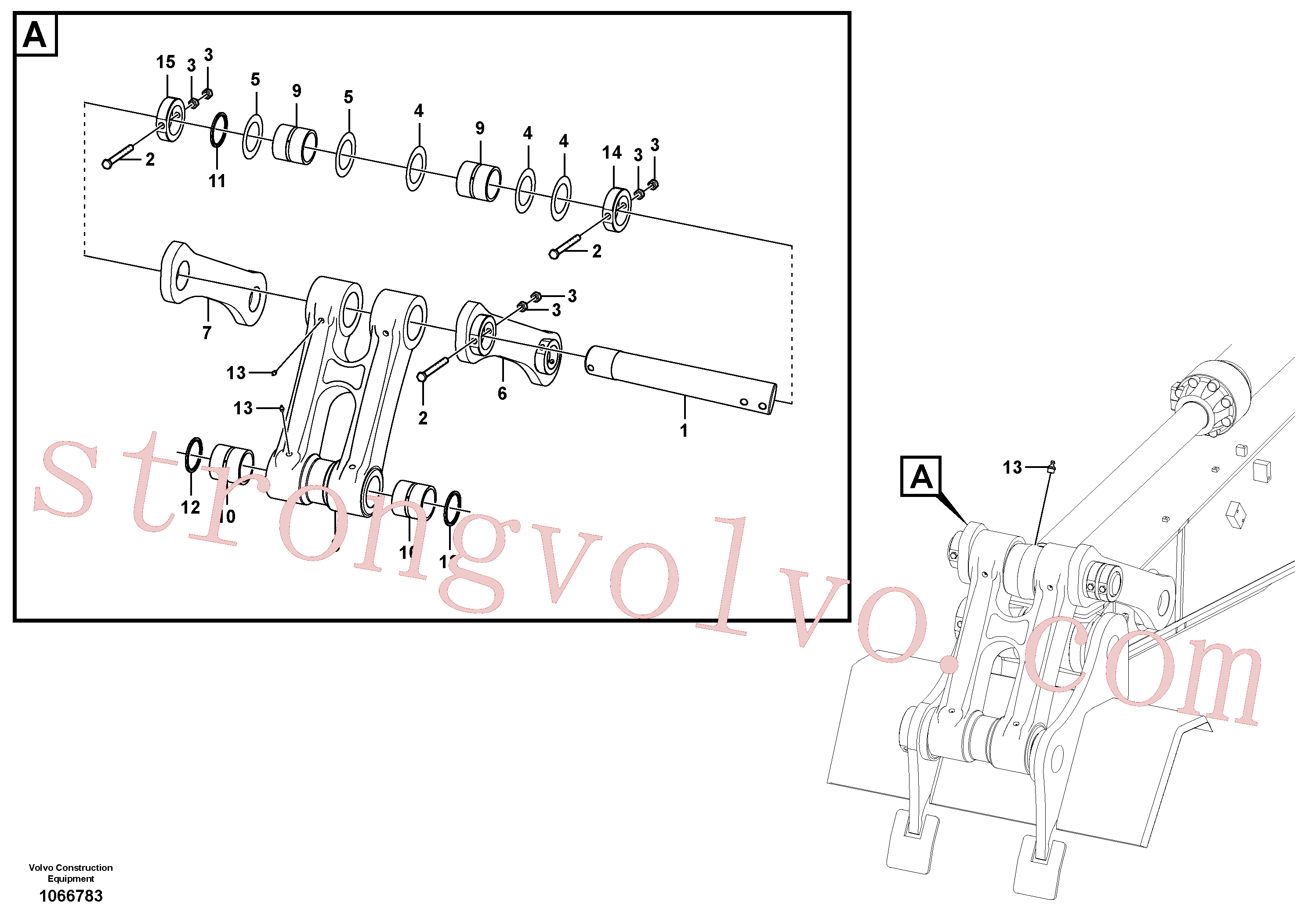 VOE14522682 Volvo Tirantes à haste de ligação(1066783 Montagem)