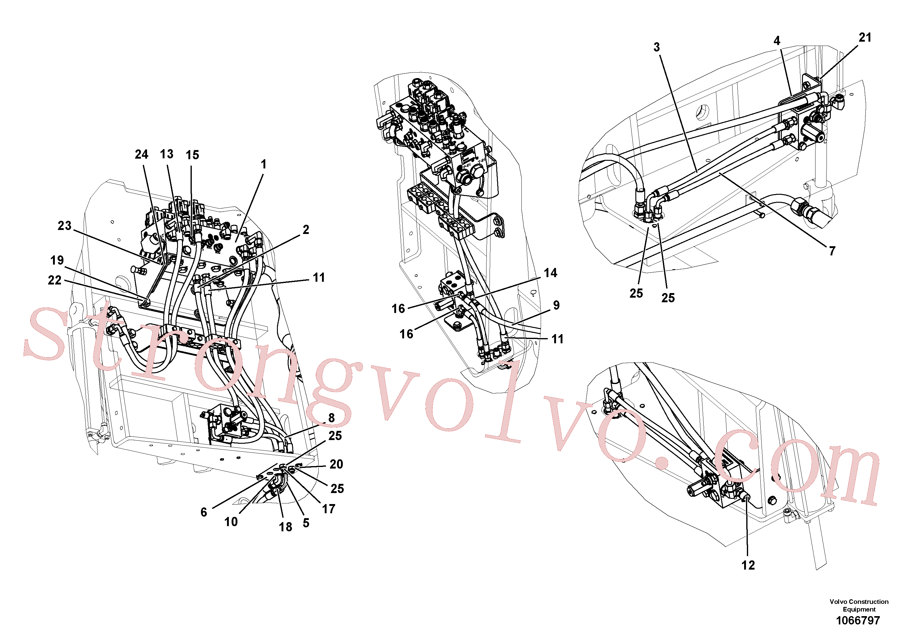 RM58927765 Volvo Linhas hidráulicas(1066797 Montagem)