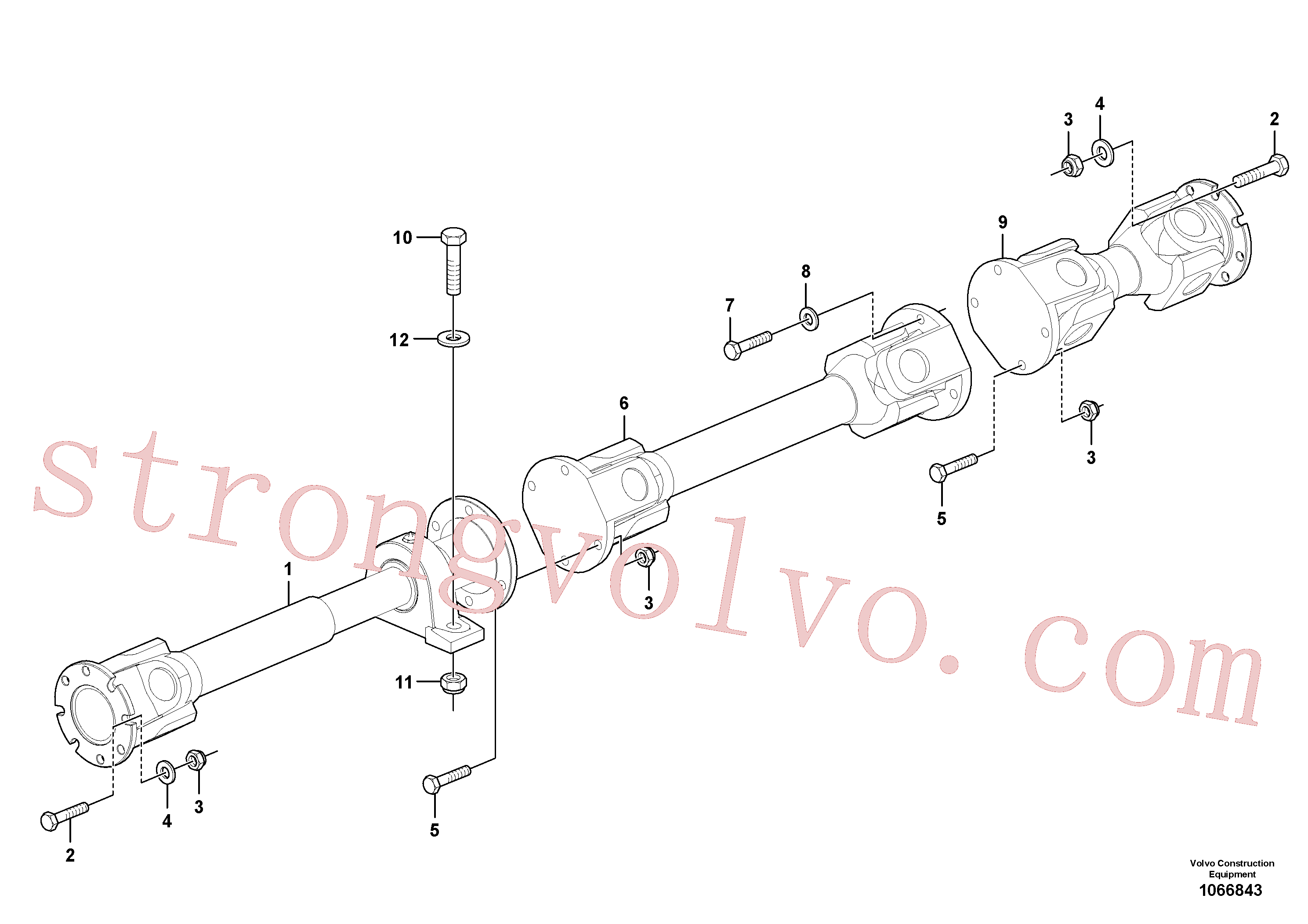 VOE992578 Volvo Veios propulsores com acessórios(1066843 Montagem)