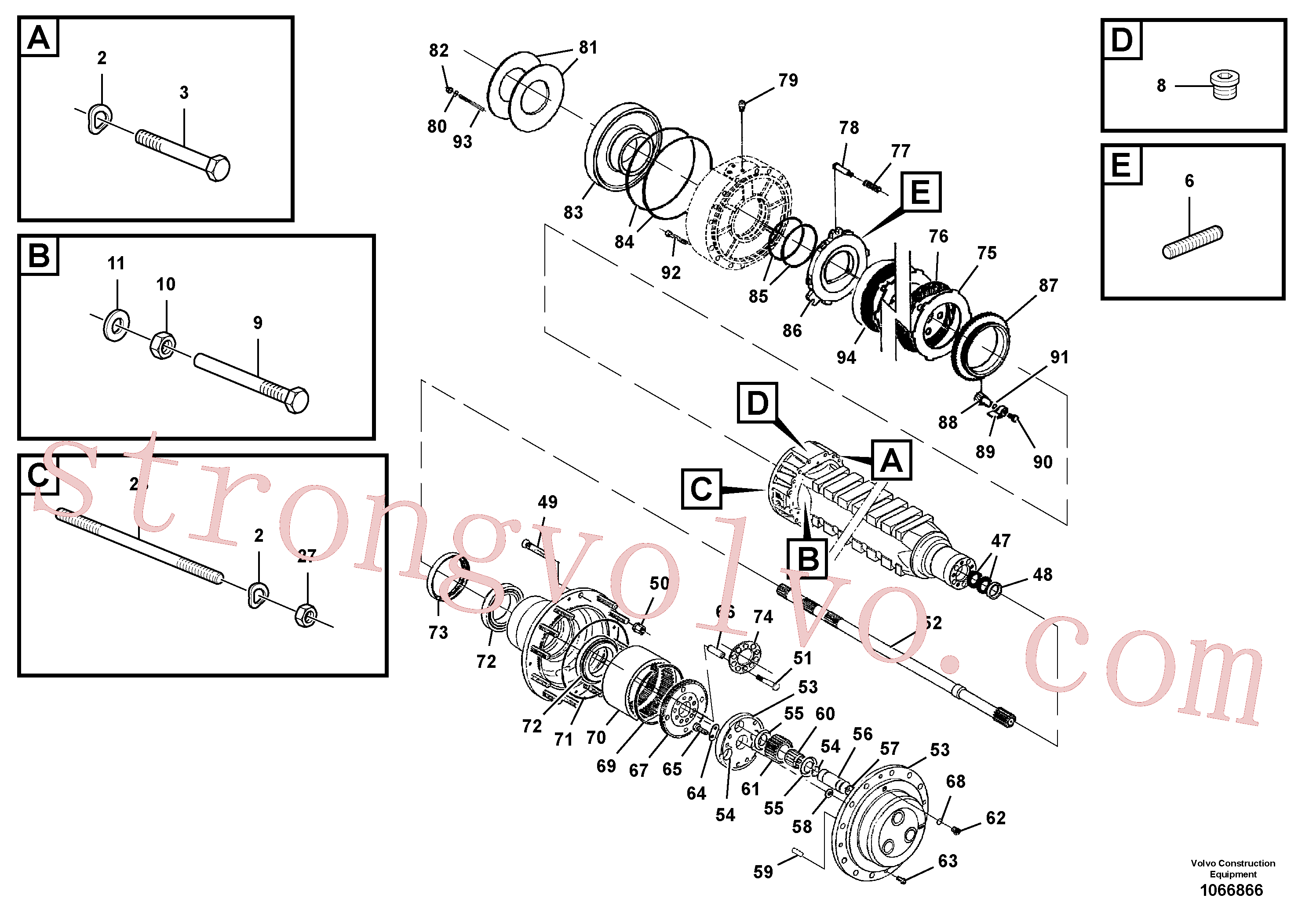 RM13229190 Volvo Eixo(1066866 Montagem)