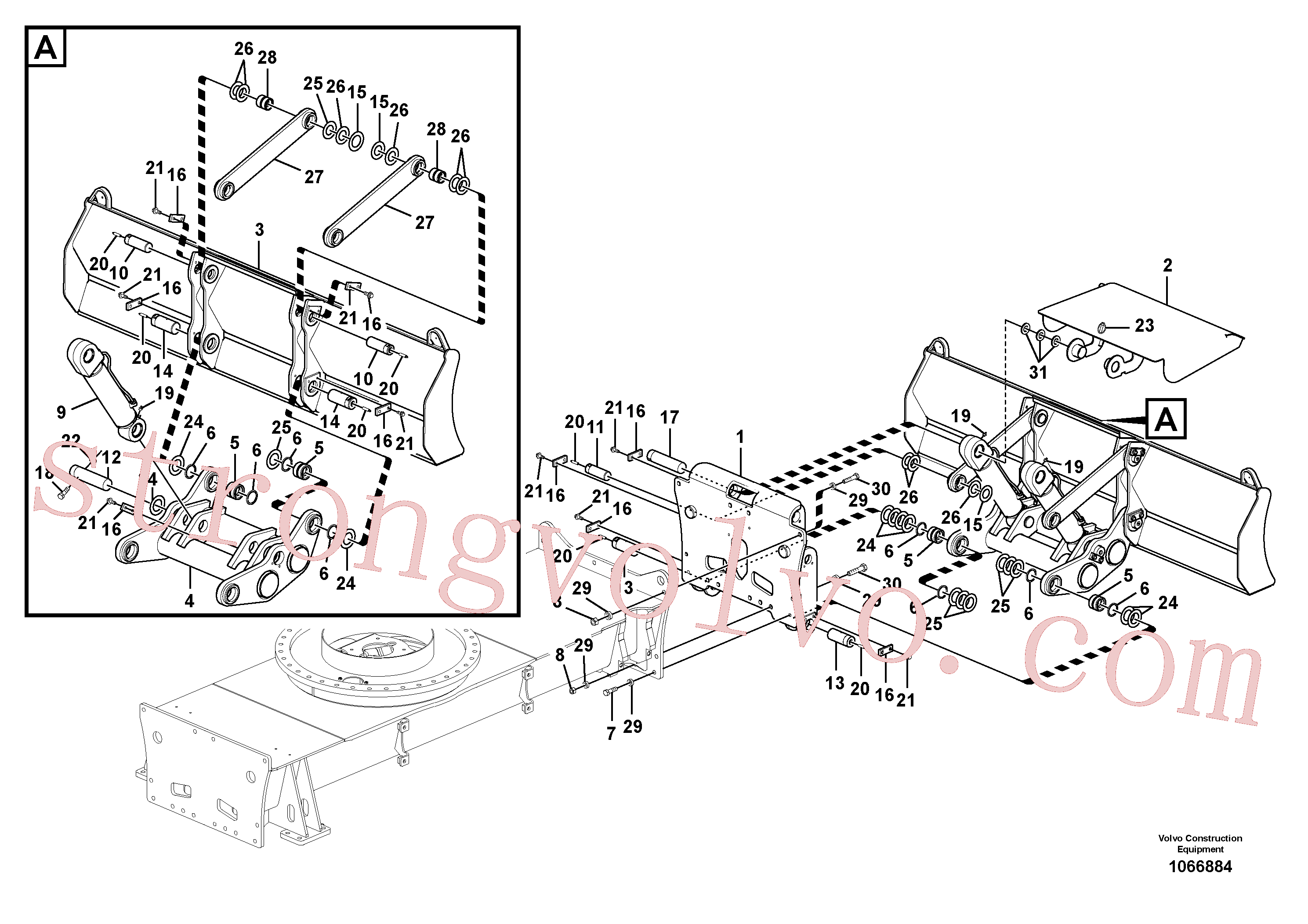 VOE14371260 Volvo Lâmina niveladora(1066884 Montagem)