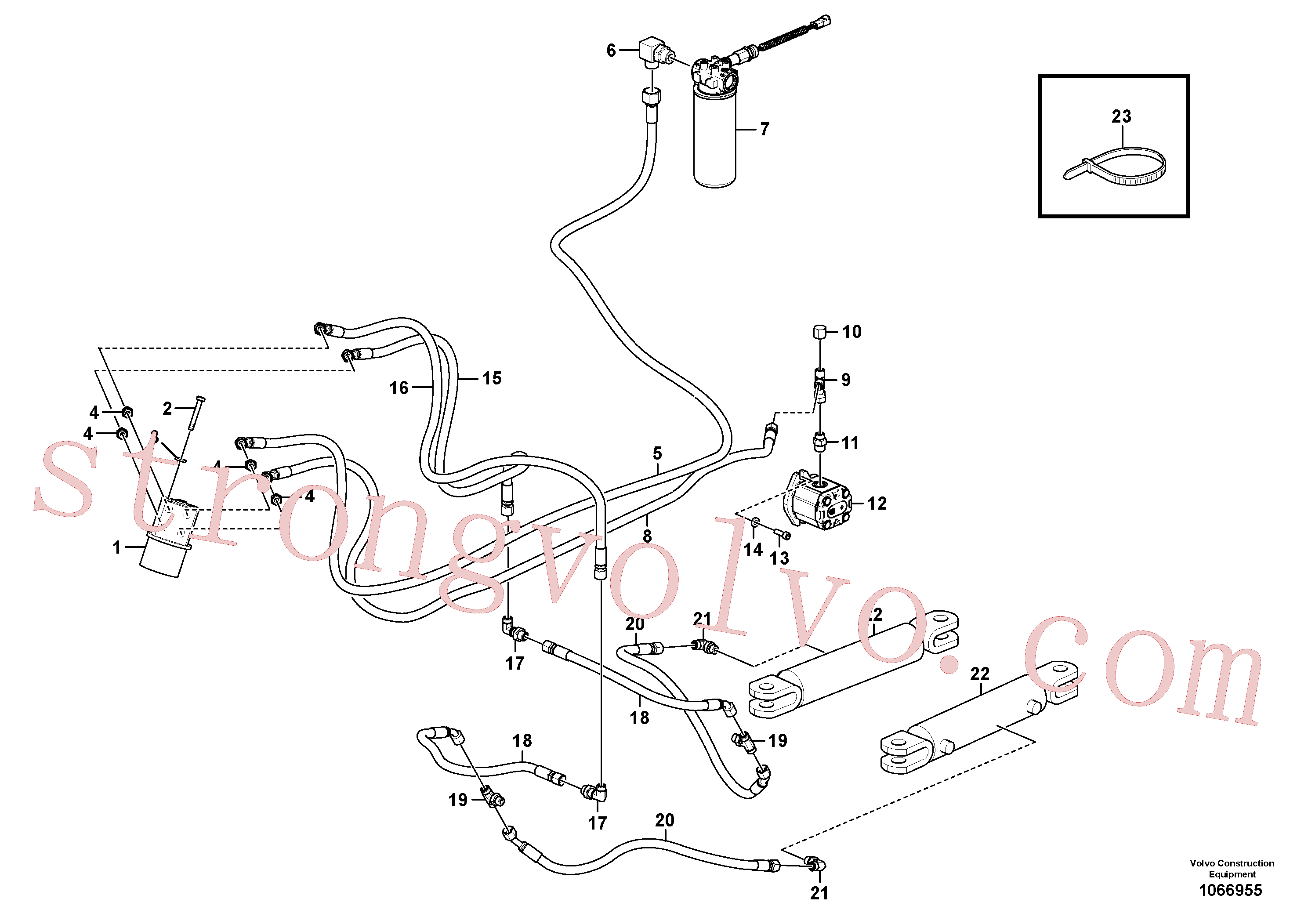Volvo VOE936607 Niple-t Volvo Acessórios para escavadeira