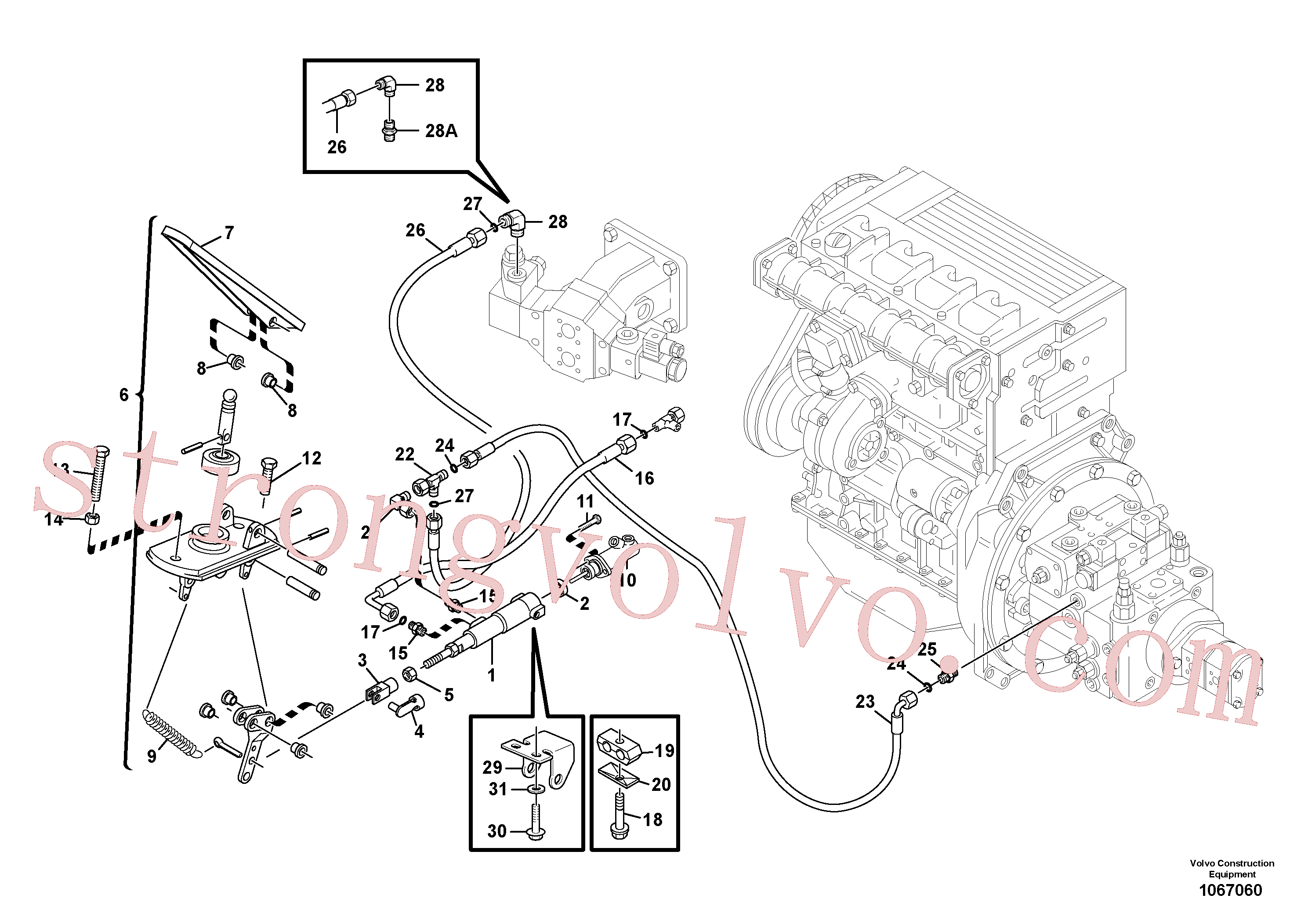 VOE983262 Volvo Controlo de polegadas(1067060 Montagem)
