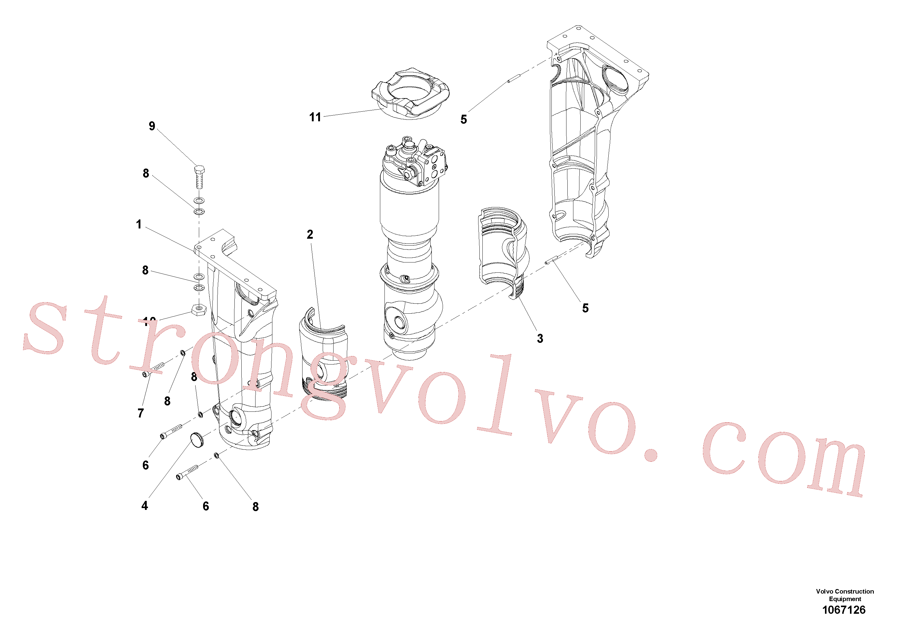 VOE14534829 Volvo Martelo hidráulico, alojamento(1067126 Montagem)